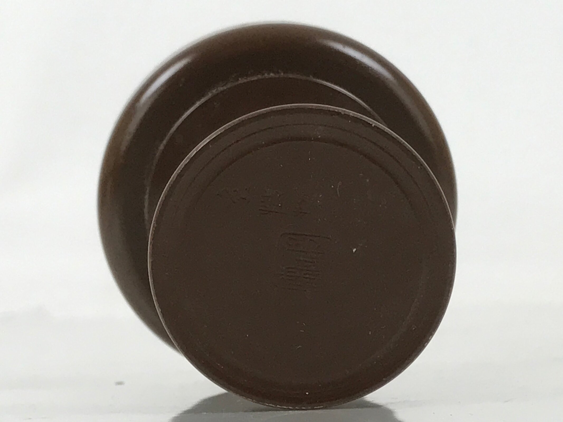 Japanese Buddhist Altar Fitting Metal Rice Offering Cup Vtg Butsugu Brown BA670