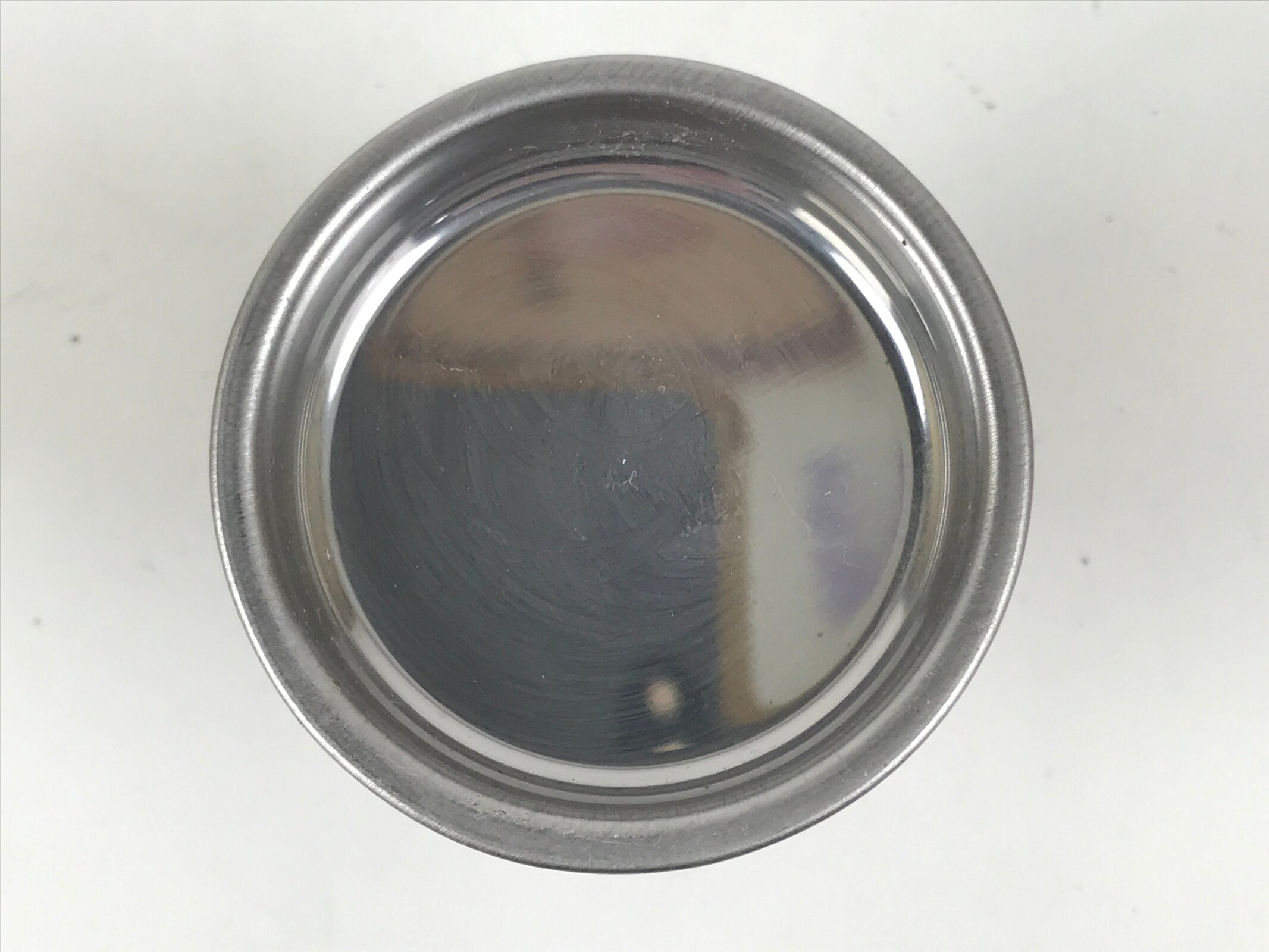 Japanese Buddhist Altar Fitting Metal Rice Offering Cup Vtg Butsugu Brown BA670