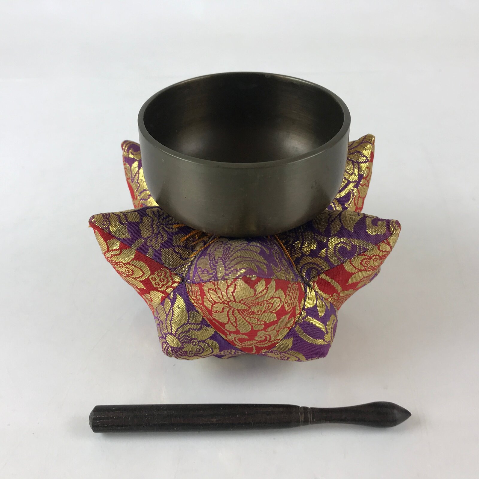Japanese Buddhist Altar Fitting Orin Bell Singing Bowl Hexagonal Pillow Striker