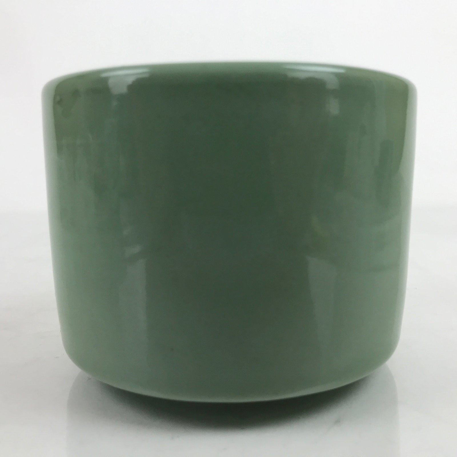 Japanese Buddhist Altar Fitting Porcelain Incense Burner Koro Vtg Green BA346