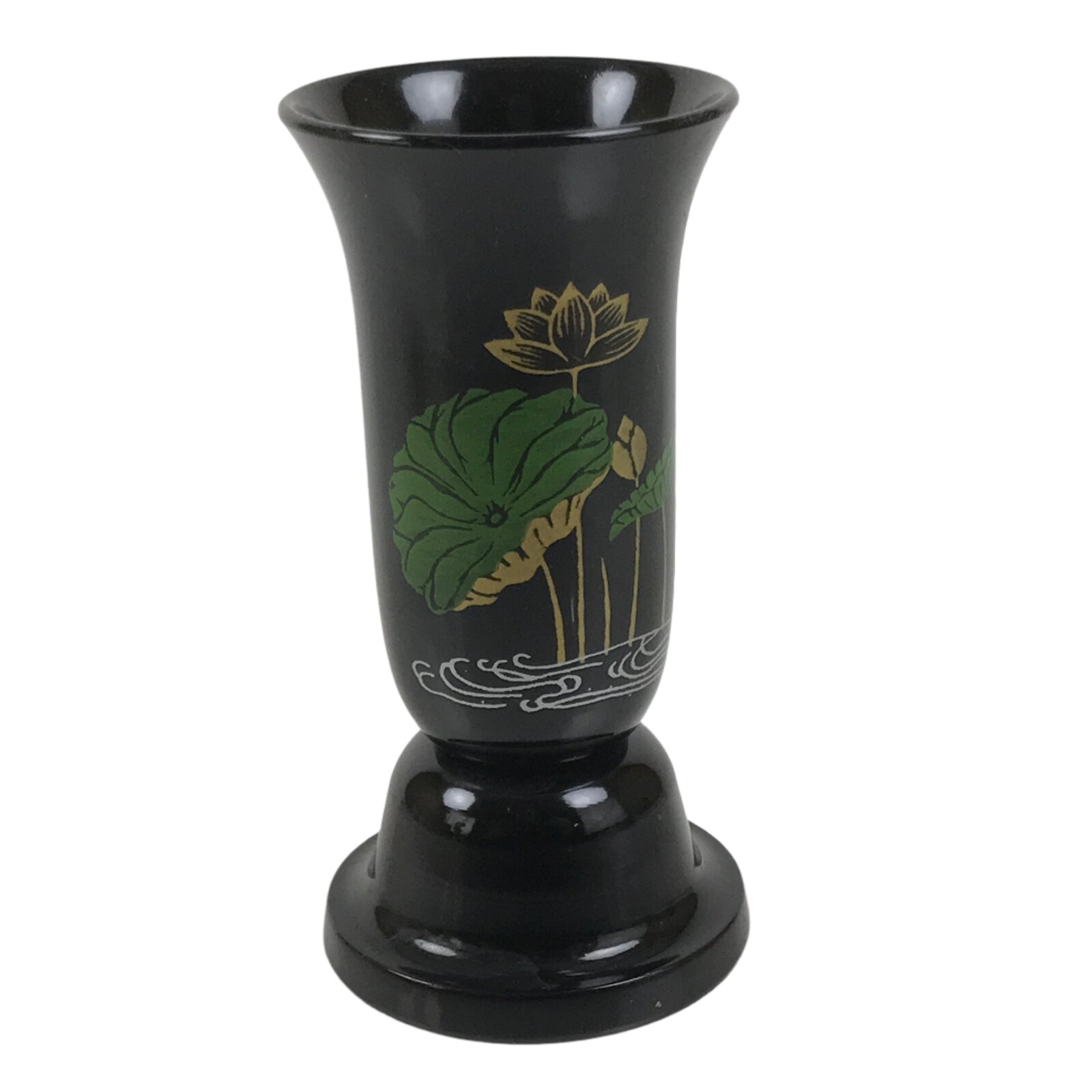 Japanese Buddhist Altar Fitting Resin Incense Holder Vtg Senkousashi Lotus BA635