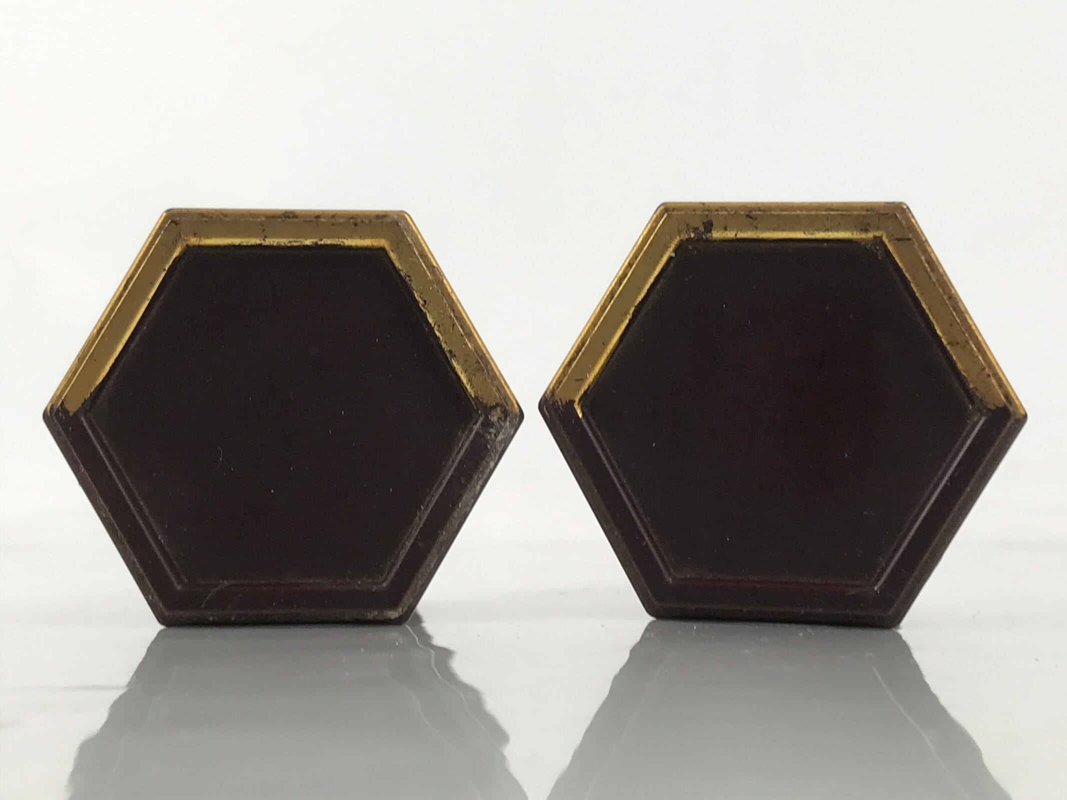 Japanese Buddhist Altar Fitting Resin Offering Cup Stand 2pc Bukki Butsugu BA671