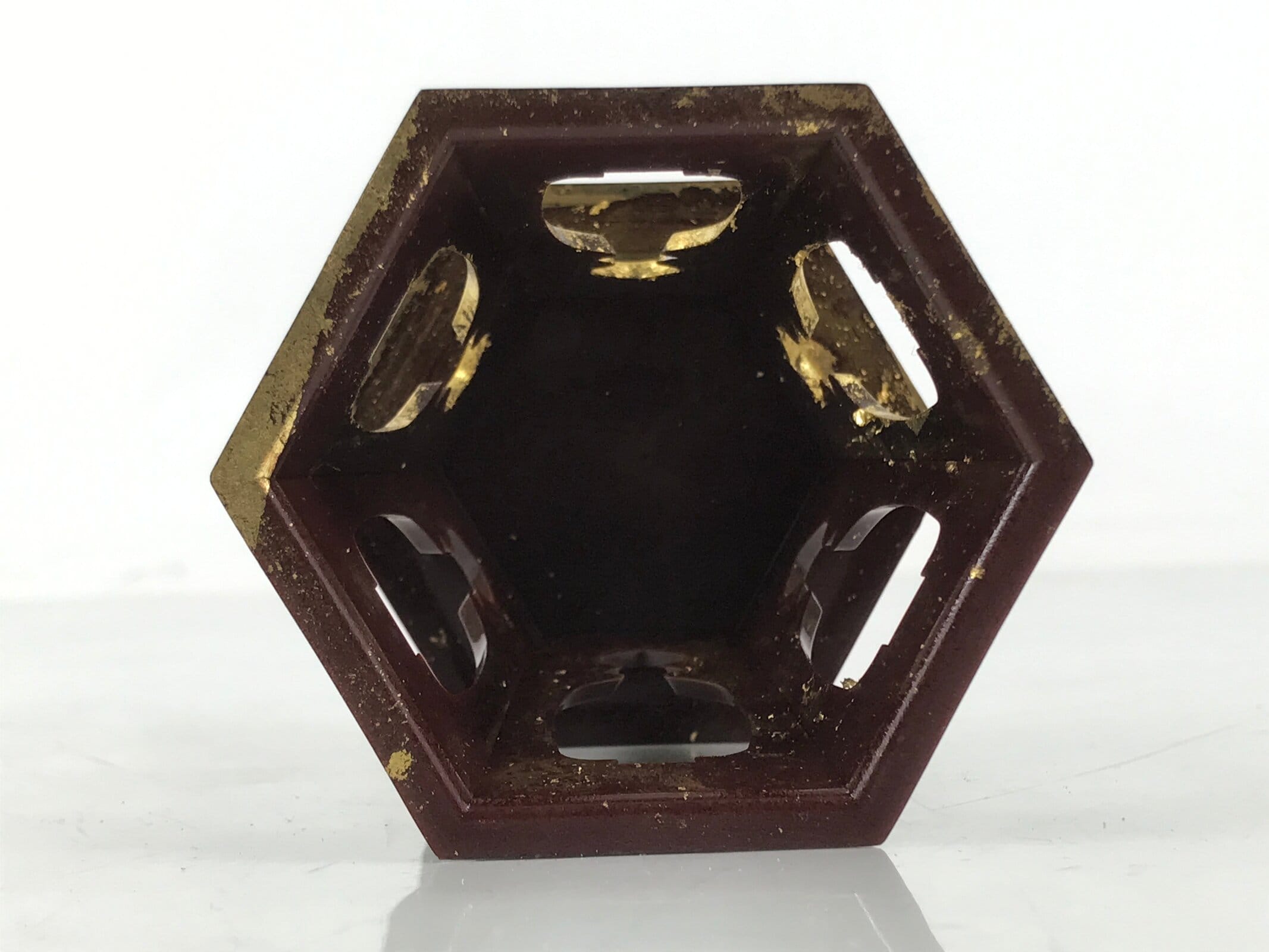 Japanese Buddhist Altar Fitting Resin Offering Cup Stand Vtg Bukki Butsugu BA643