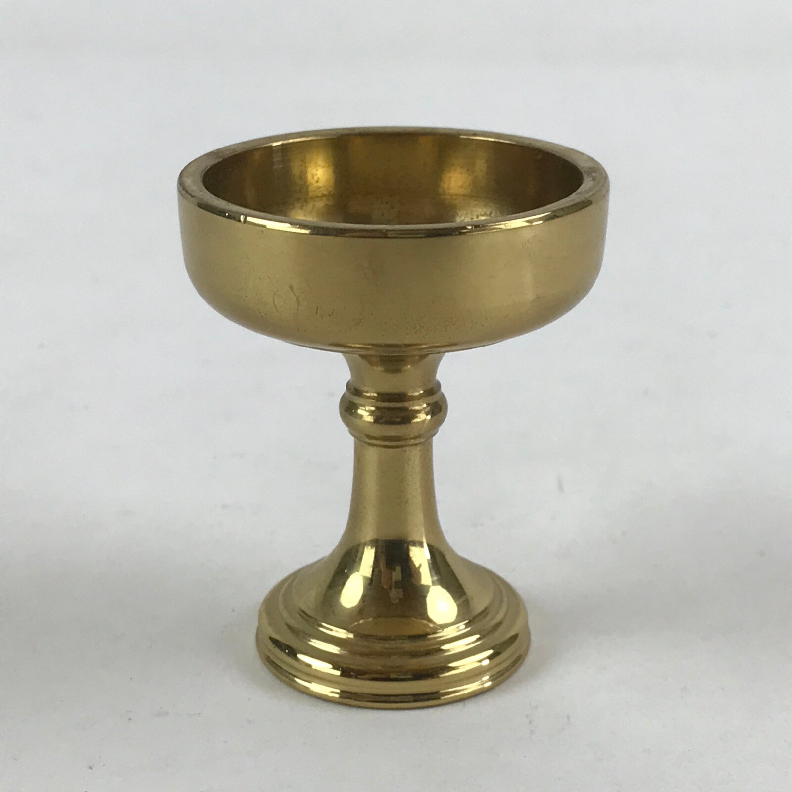 Japanese Buddhist Altar Fitting Rice Offering Cup Brass Butsugu Buppan Gold BA55