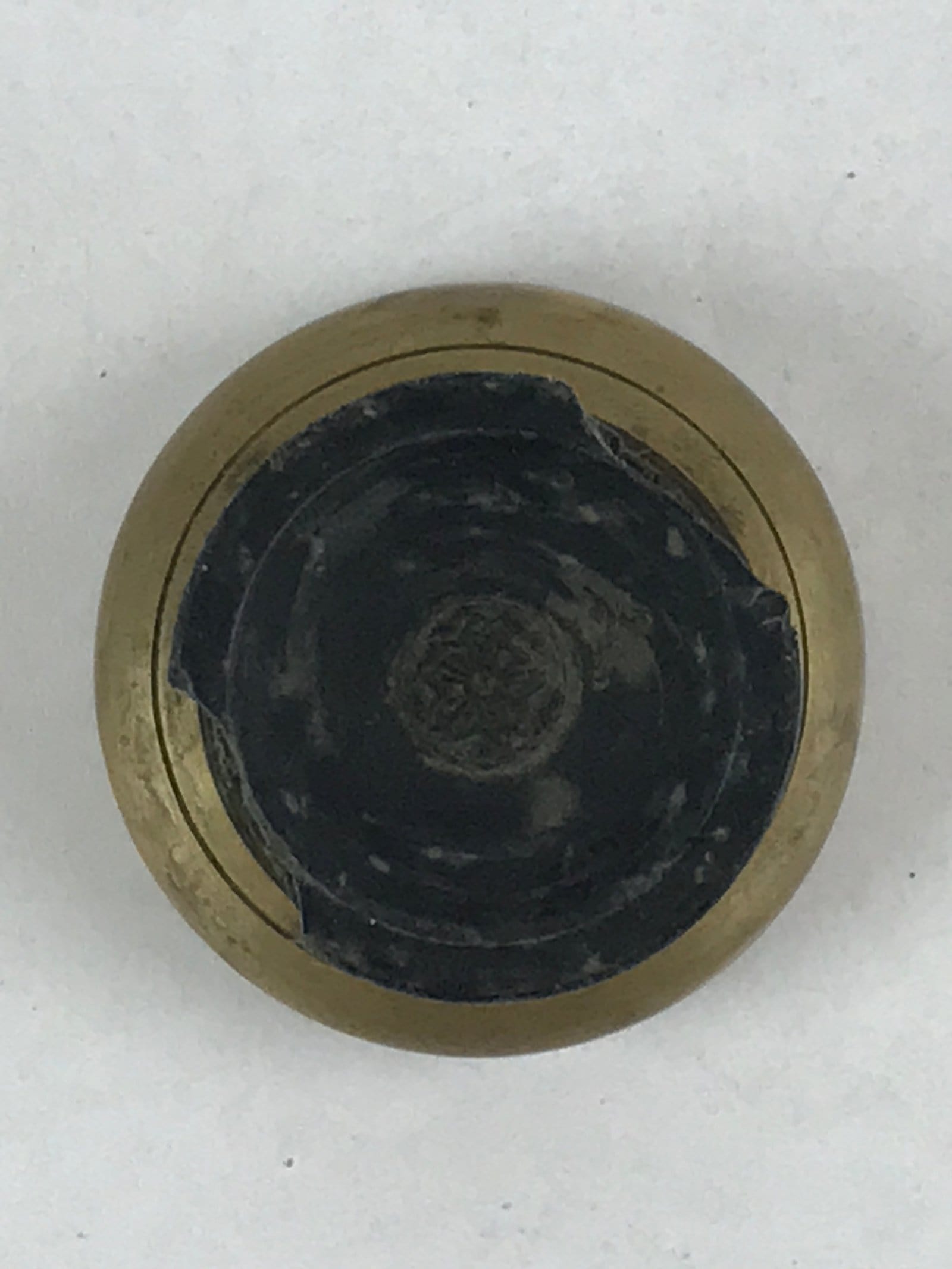 Japanese Buddhist Altar Fitting Rice Offering Cup Brass Gold Vtg Butsugu BA60