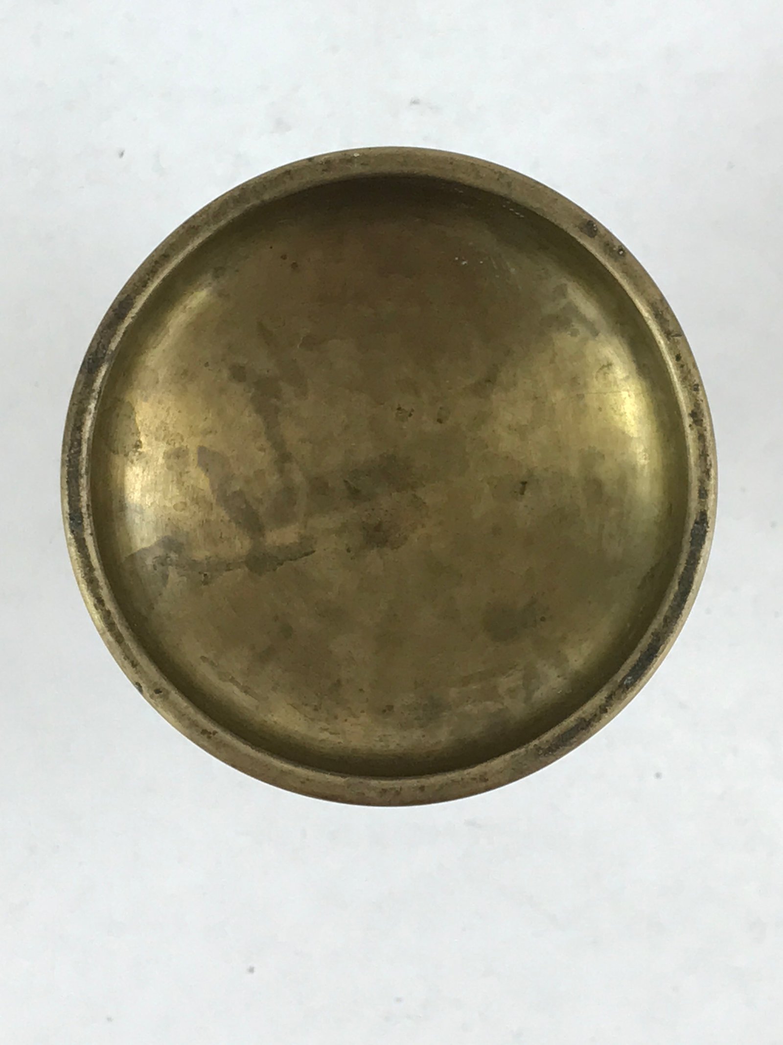 Japanese Buddhist Altar Fitting Rice Offering Cup Brass Gold Vtg Butsugu BA60