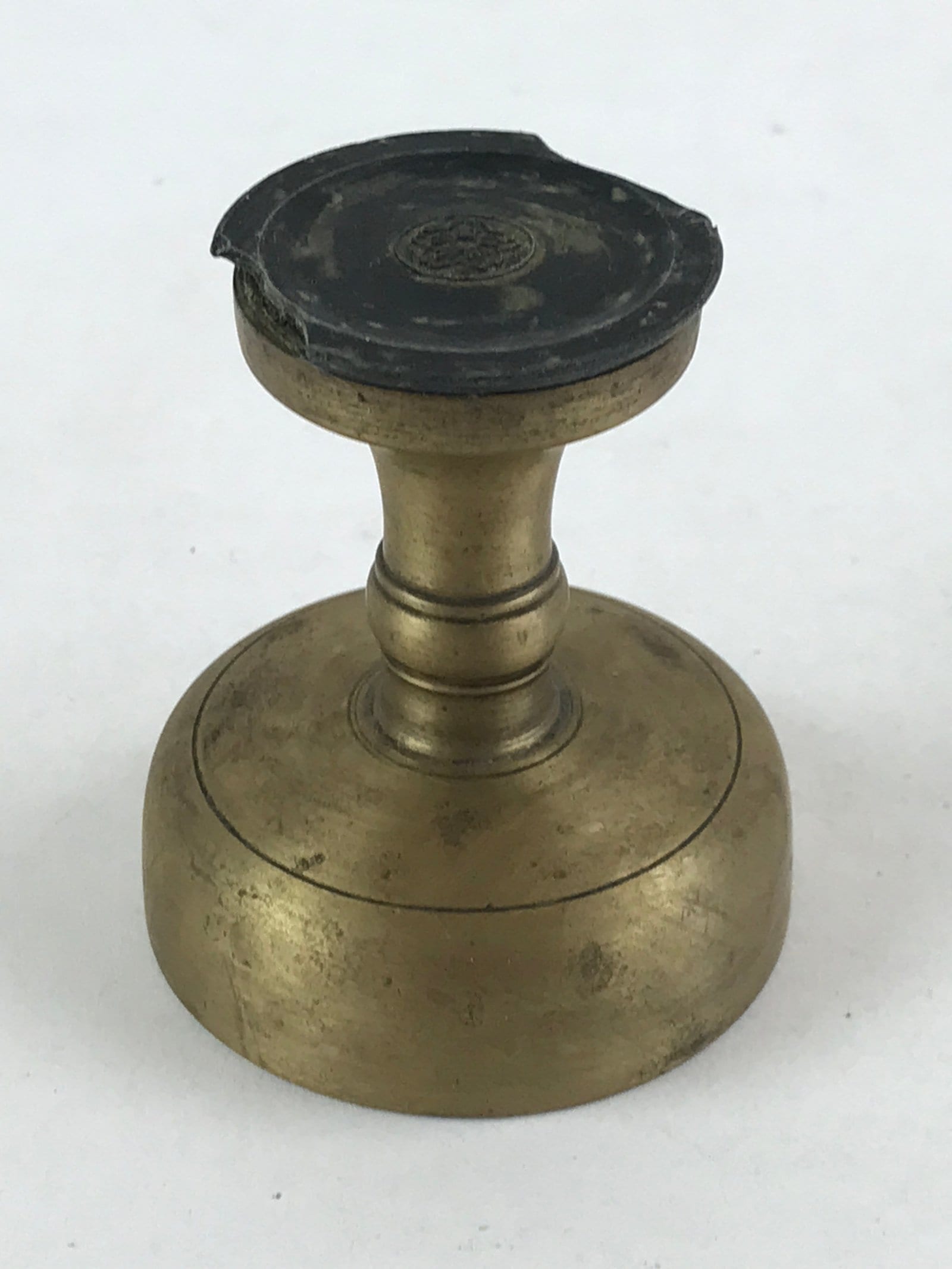 Japanese Buddhist Altar Fitting Rice Offering Cup Brass Gold Vtg Butsugu BA60