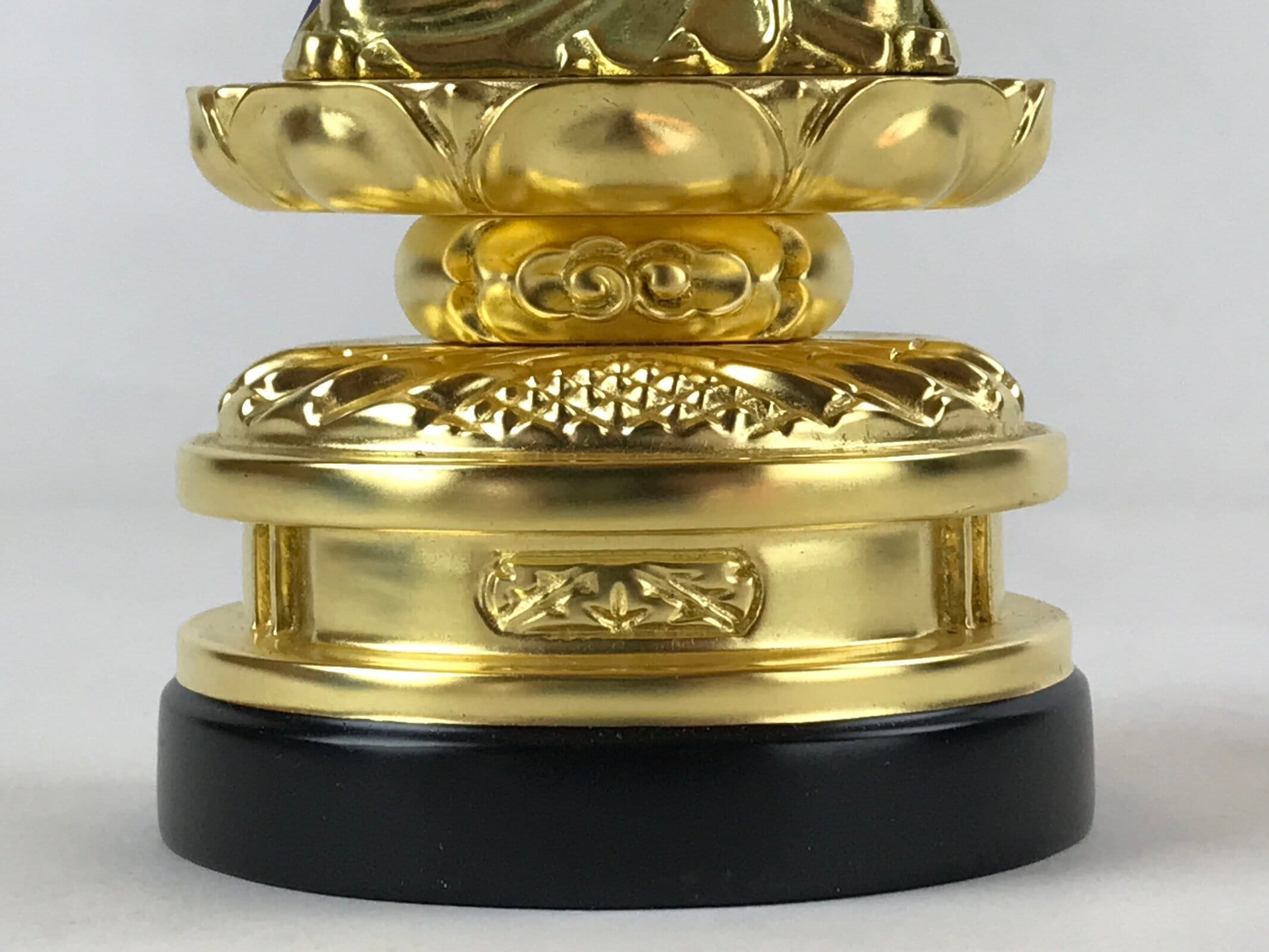 Japanese Buddhist Altar Fitting Shandao Monk Vtg Lacquer Wood Jodo Shinshu BA169