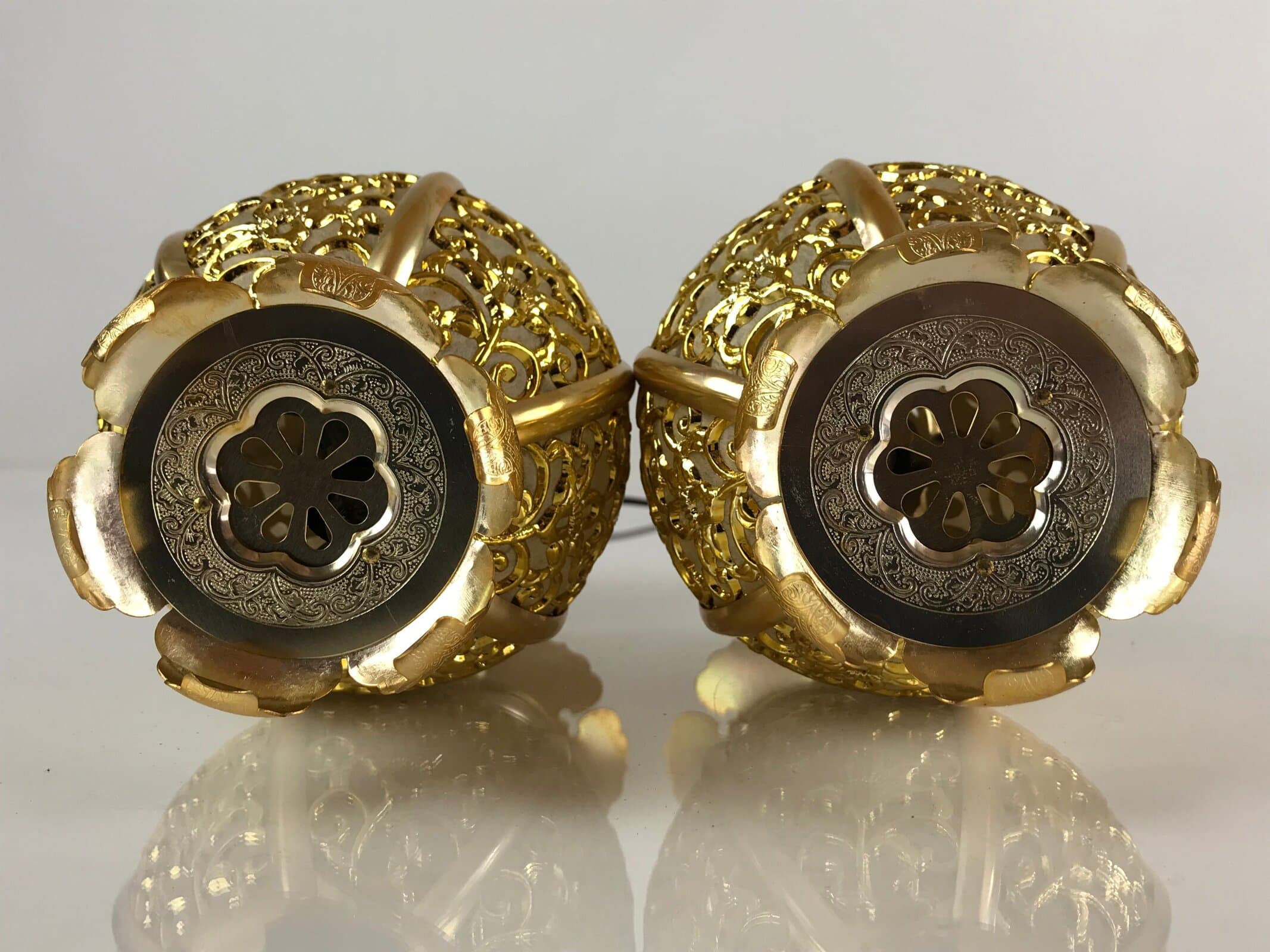 Japanese Buddhist Altar Fitting Vtg Brass Hanging Lantern Toro Butsudan BU741