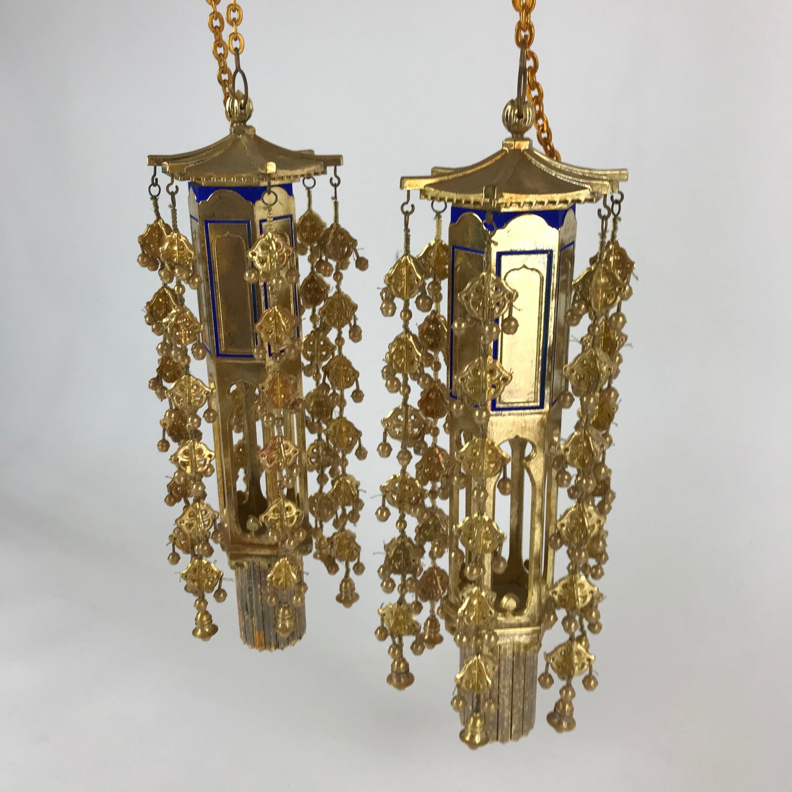 Japanese Buddhist Altar Fitting Vtg Hanging Butsugu Rinto Yoraku BU742