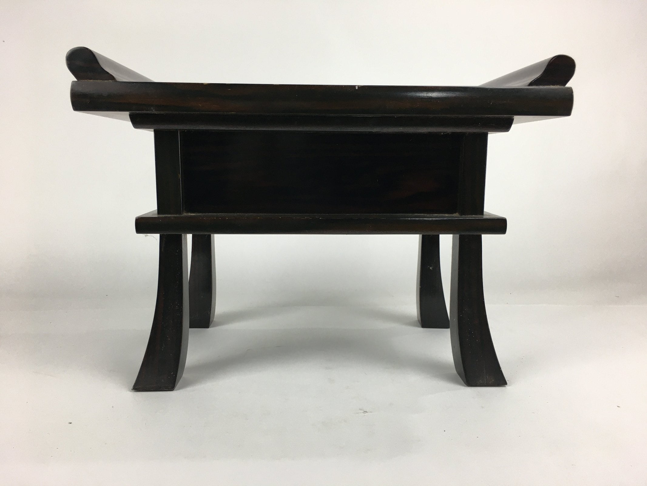 Japanese Buddhist Altar Fitting Vtg Kyozukue Wood Lacquer Offering Table BU570