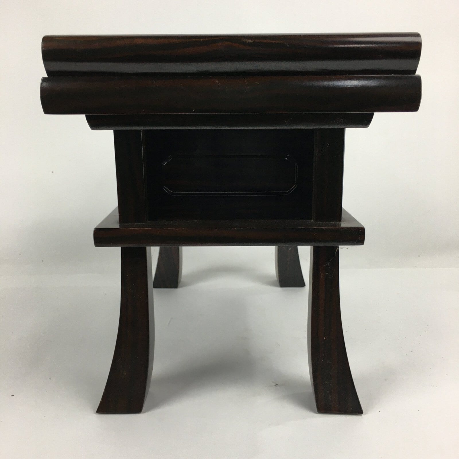 Japanese Buddhist Altar Fitting Vtg Kyozukue Wood Lacquer Offering Table BU570