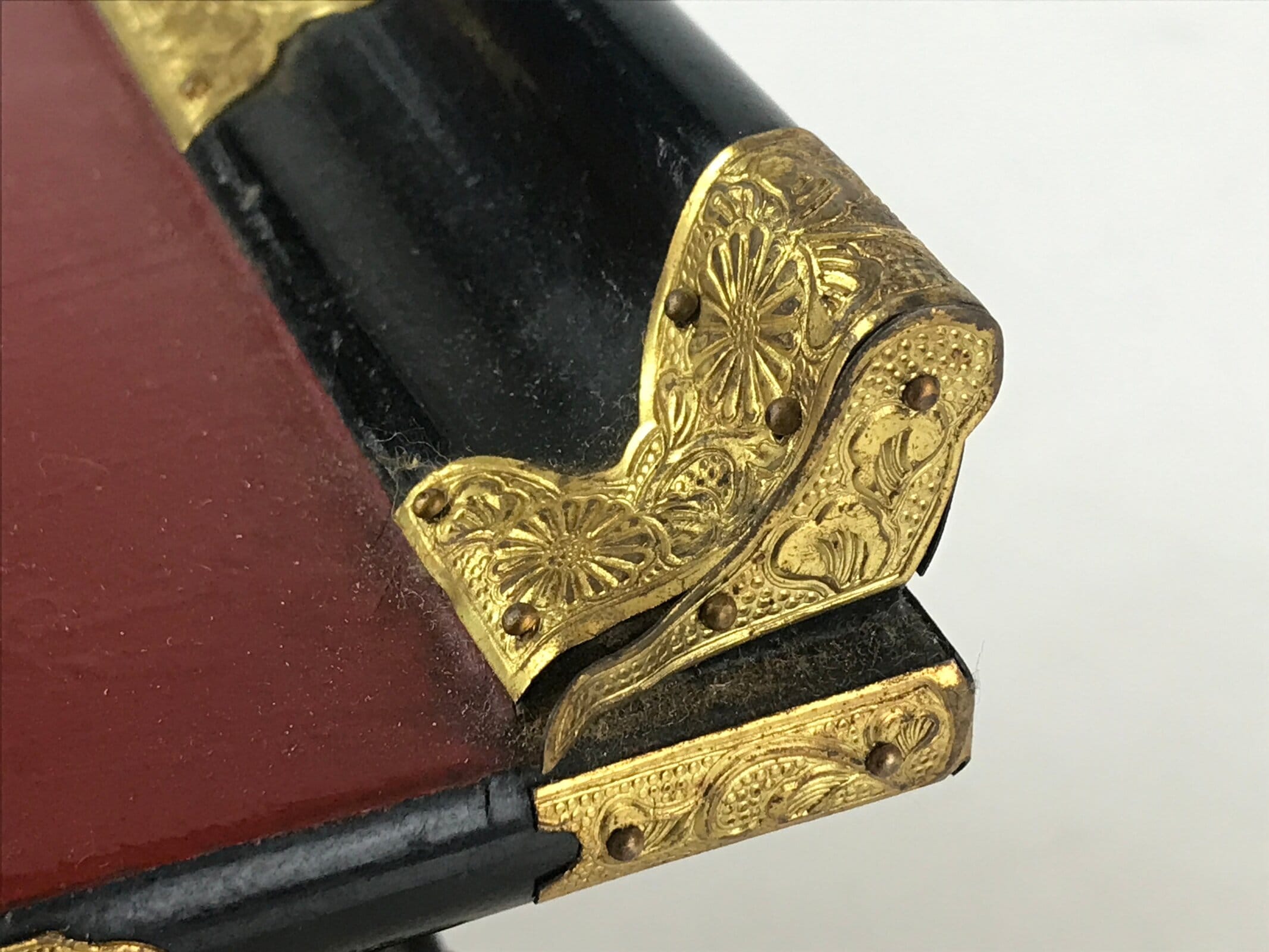 Japanese Buddhist Altar Fitting Vtg Kyozukue Wood Lacquer Offering Table Black B