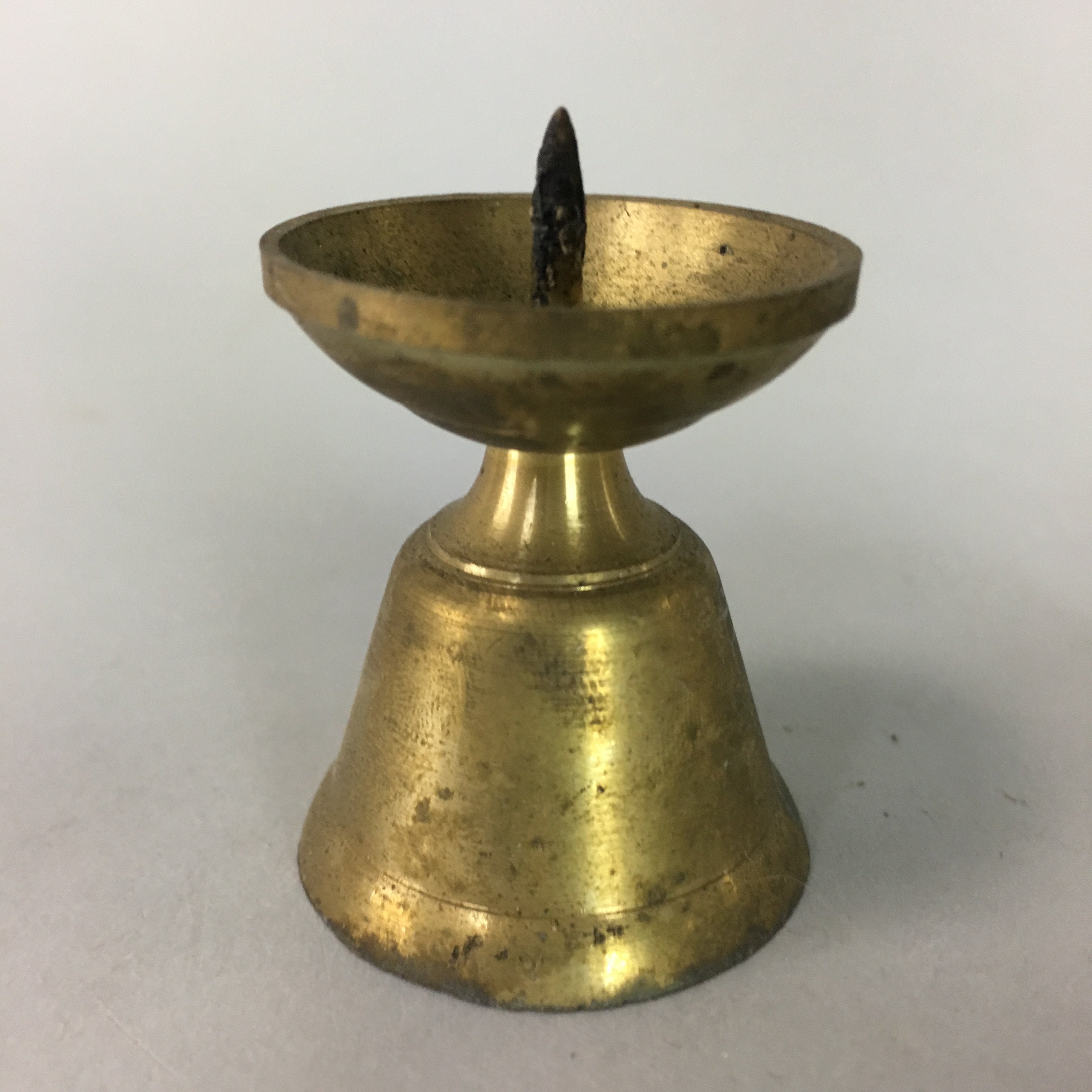 Japanese Buddhist Altar Fitting Vtg Shokudai Candle Holder Brass Butsudan B610