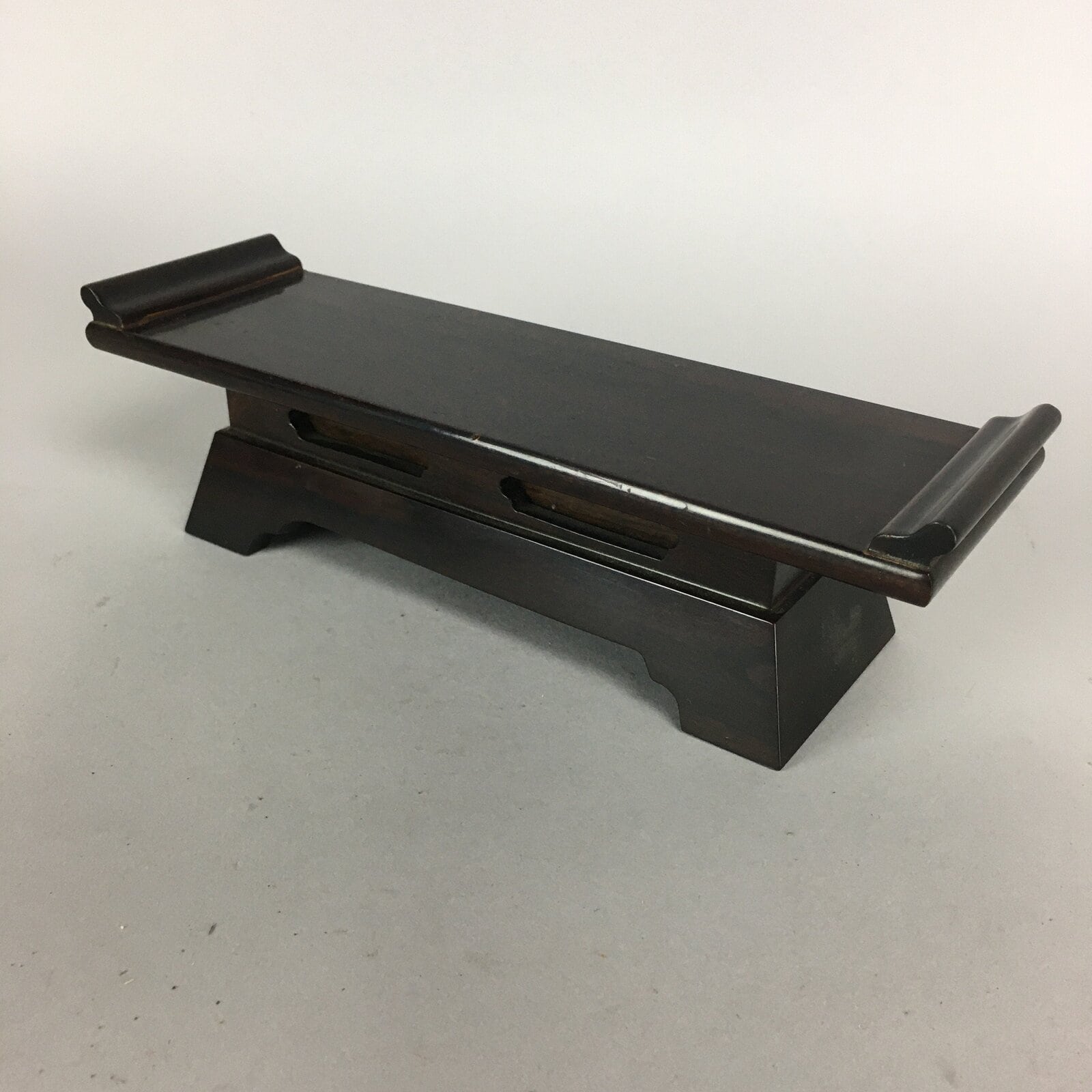 Japanese Buddhist Altar Fitting Vtg Wood Lacquer Offering Table Tray BU442