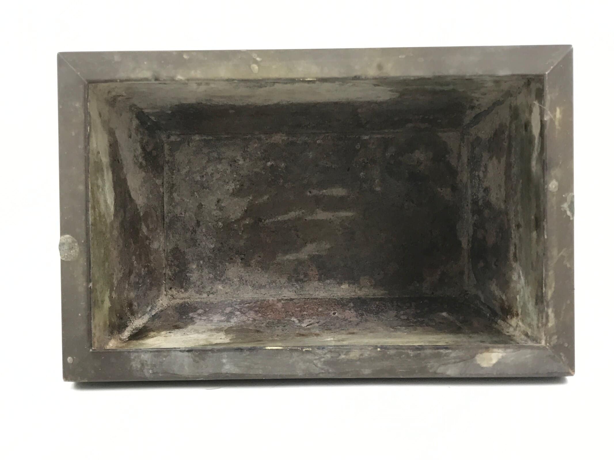 Japanese Buddhist Altar Fitting Wood Metal Incense Burner Koro Rectangle BA696