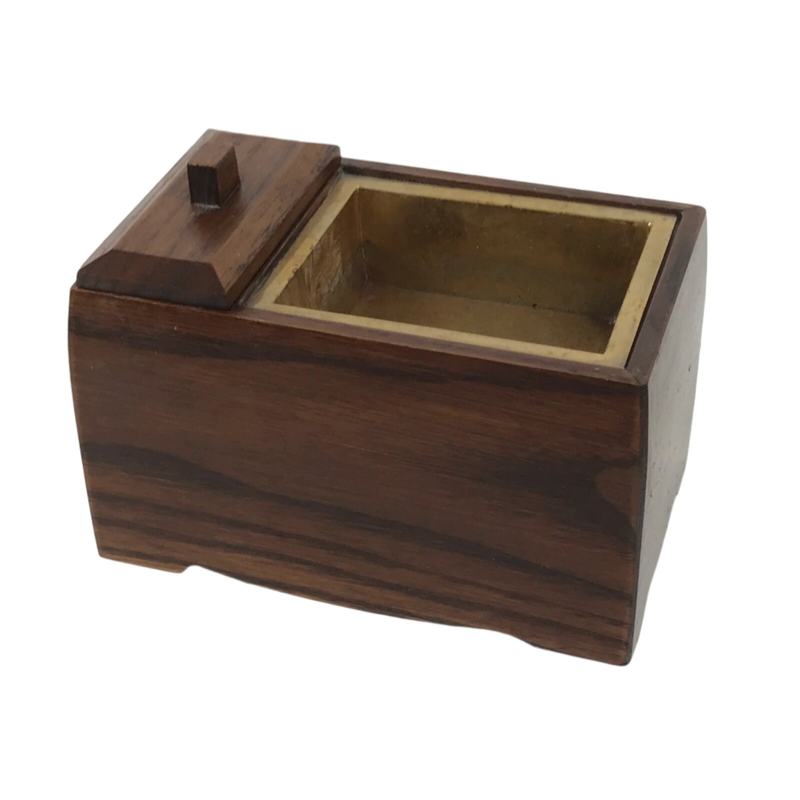 Japanese Buddhist Altar Fitting Wood Metal Incense Burner Koro Vtg Storage BA683