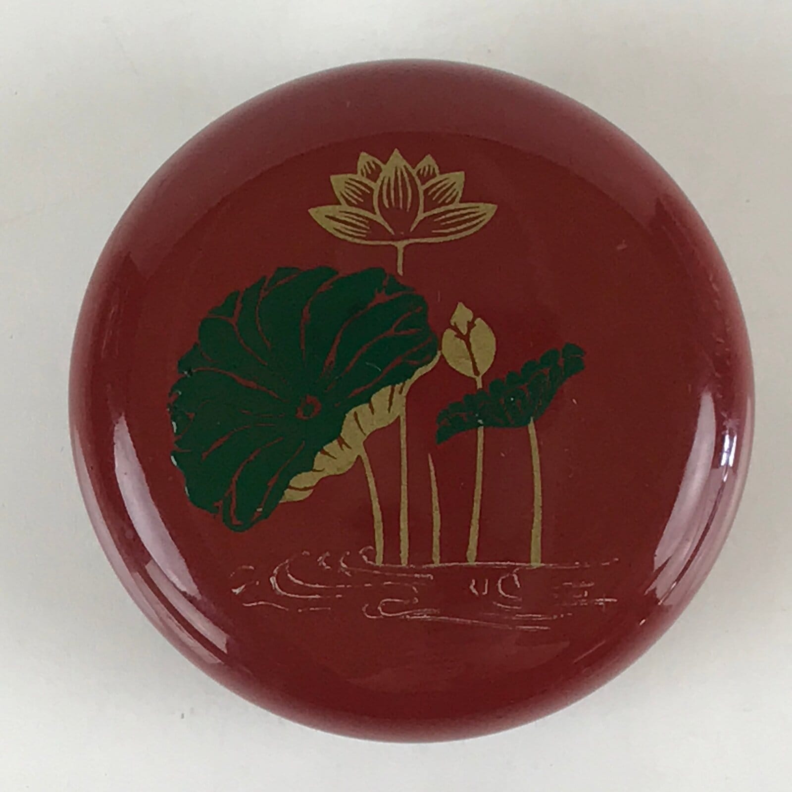 Japanese Buddhist Altar Fitting Wooden Incense Container Vtg Round Kogo BU778