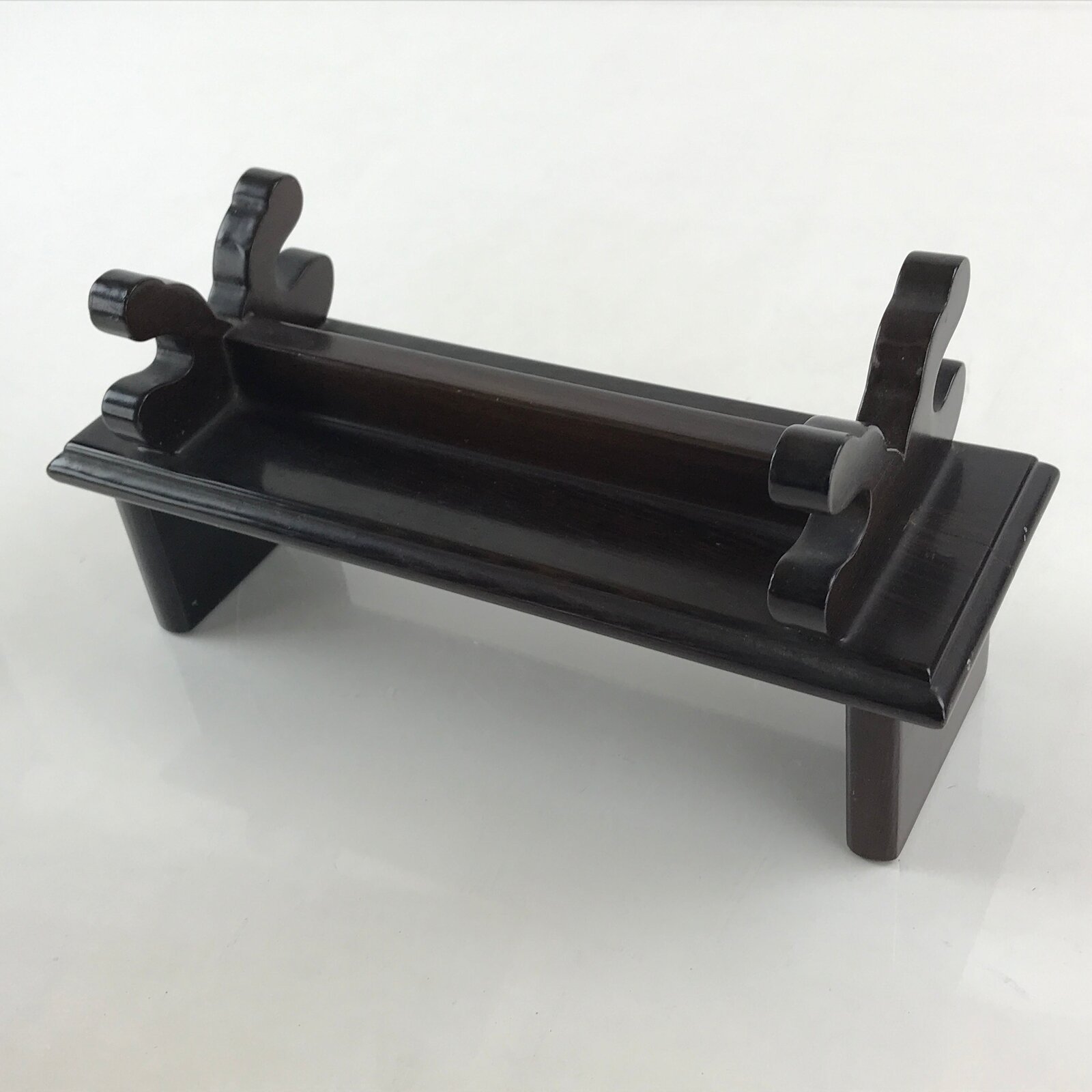 Japanese Buddhist Altar Fitting Wooden Orin Bell Striker Stand Rinbodai BU998