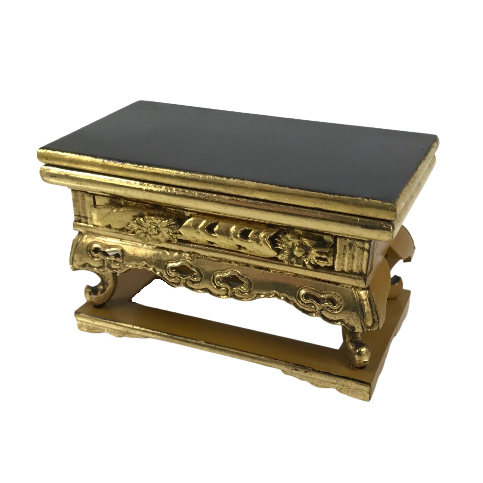 Japanese Buddhist Altar Lacquer Wood Resin Offering Table Uwajoku Maejoku BA624