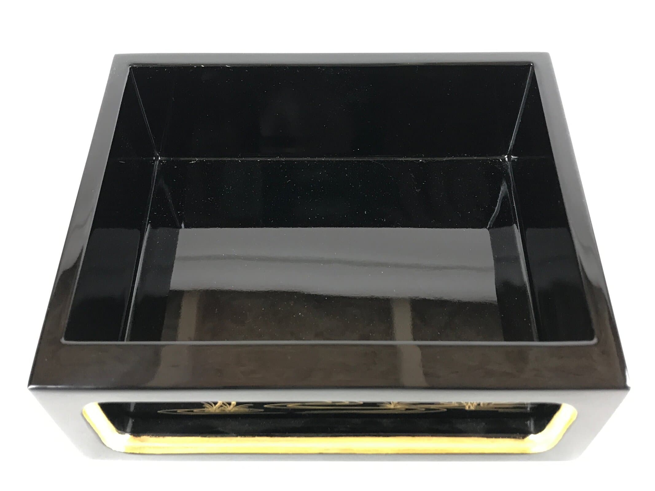 Japanese Buddhist Altar Lacquered Drawer Vtg Gilt Makie Lotus Pond Gold BA231