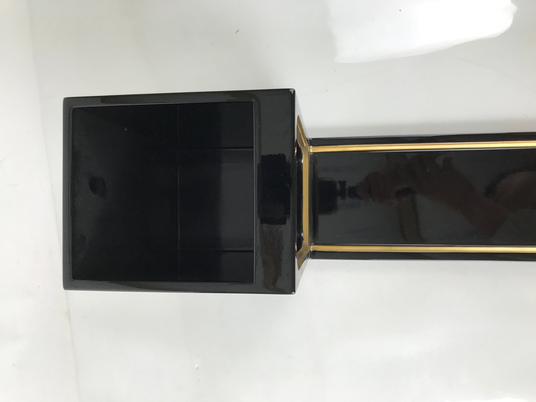 Japanese Buddhist Altar Lacquered Wood Base Piece Black Gold Makie Drawers BA585