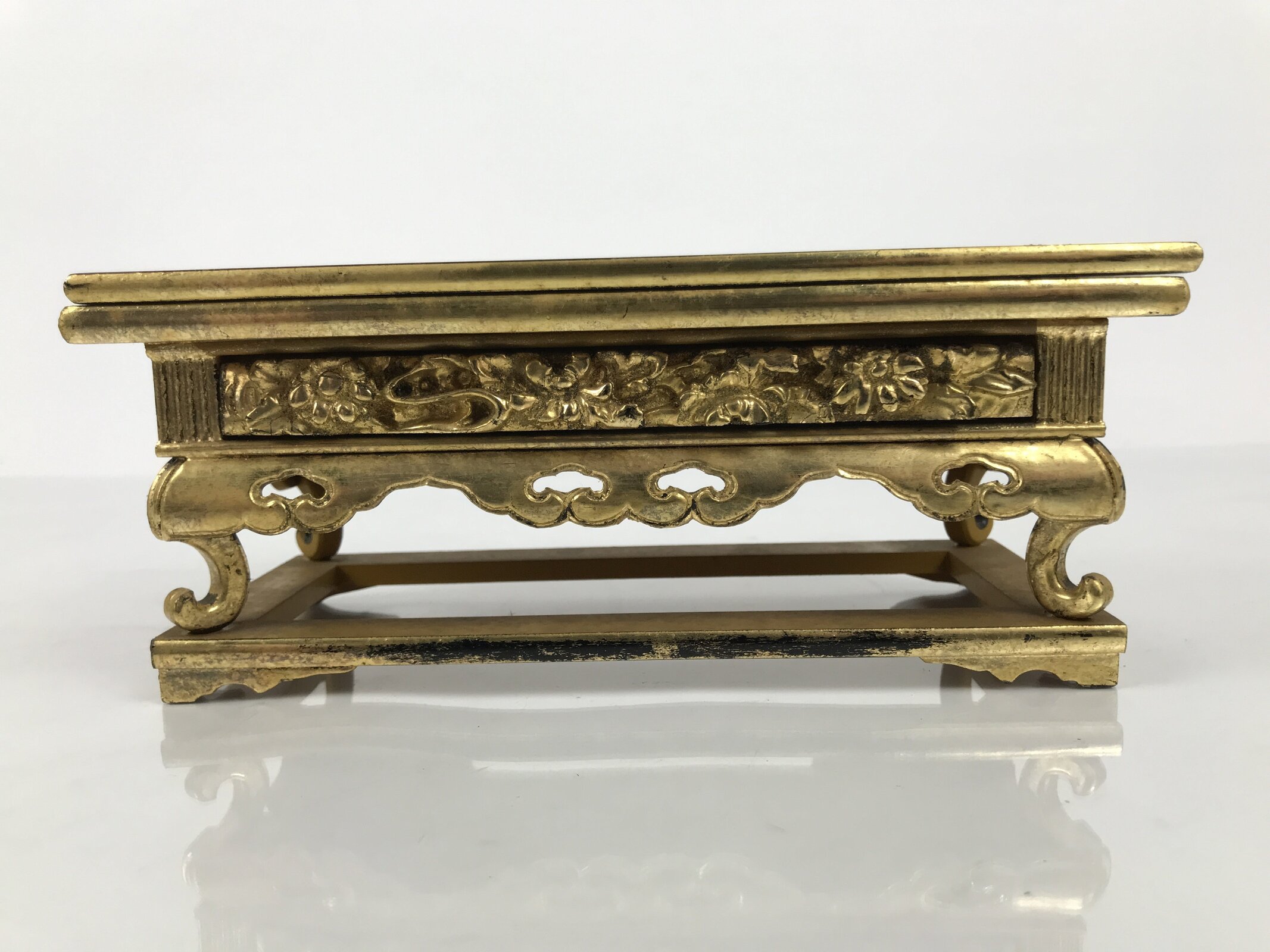 Japanese Buddhist Altar Lacquered Wood Offering Table Vtg Uwajoku Maejoku BA862