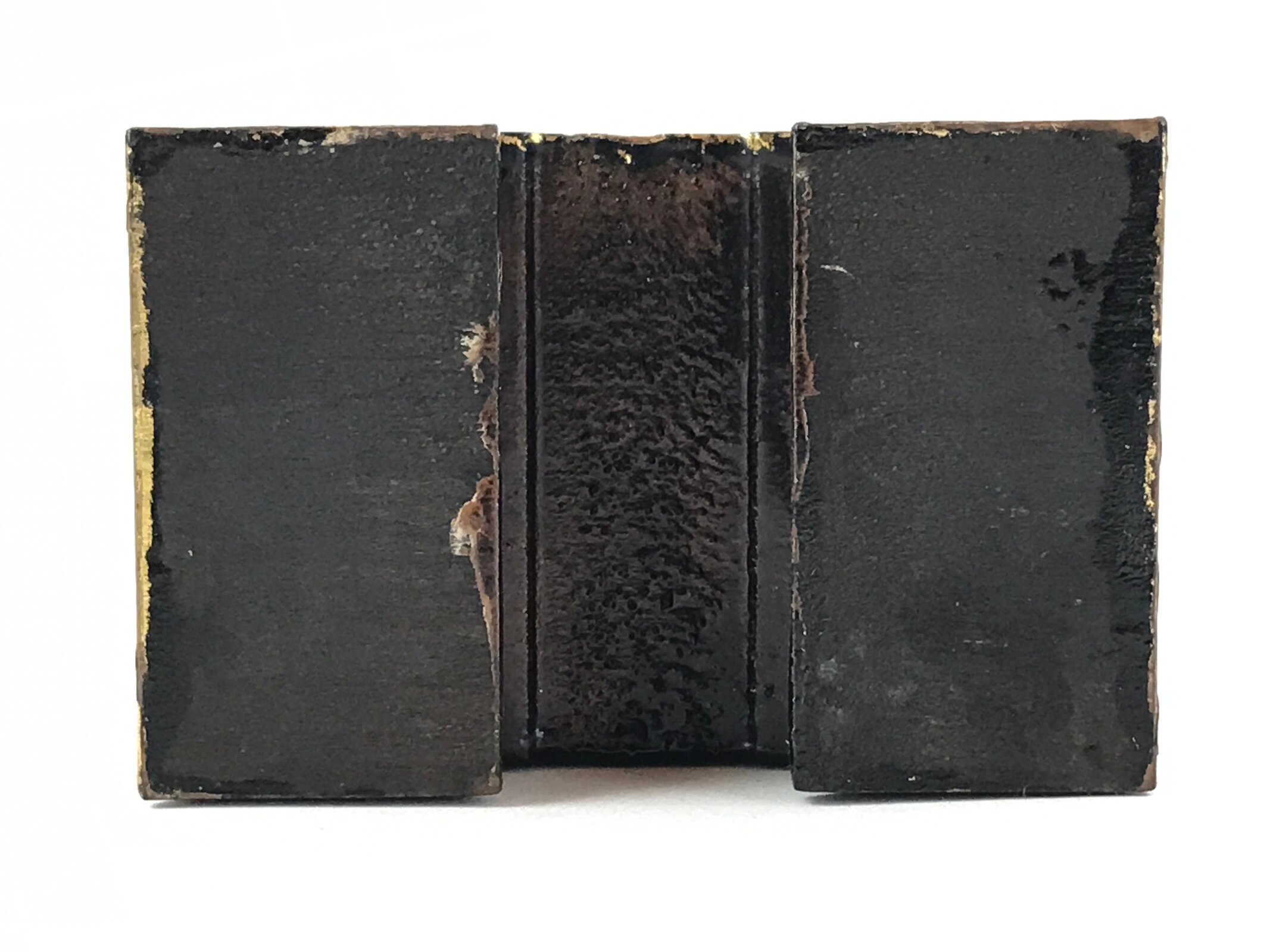 Japanese Buddhist Altar Mortuary Tablet Vtg Gold Black Wood Lacquer Ihai BA135