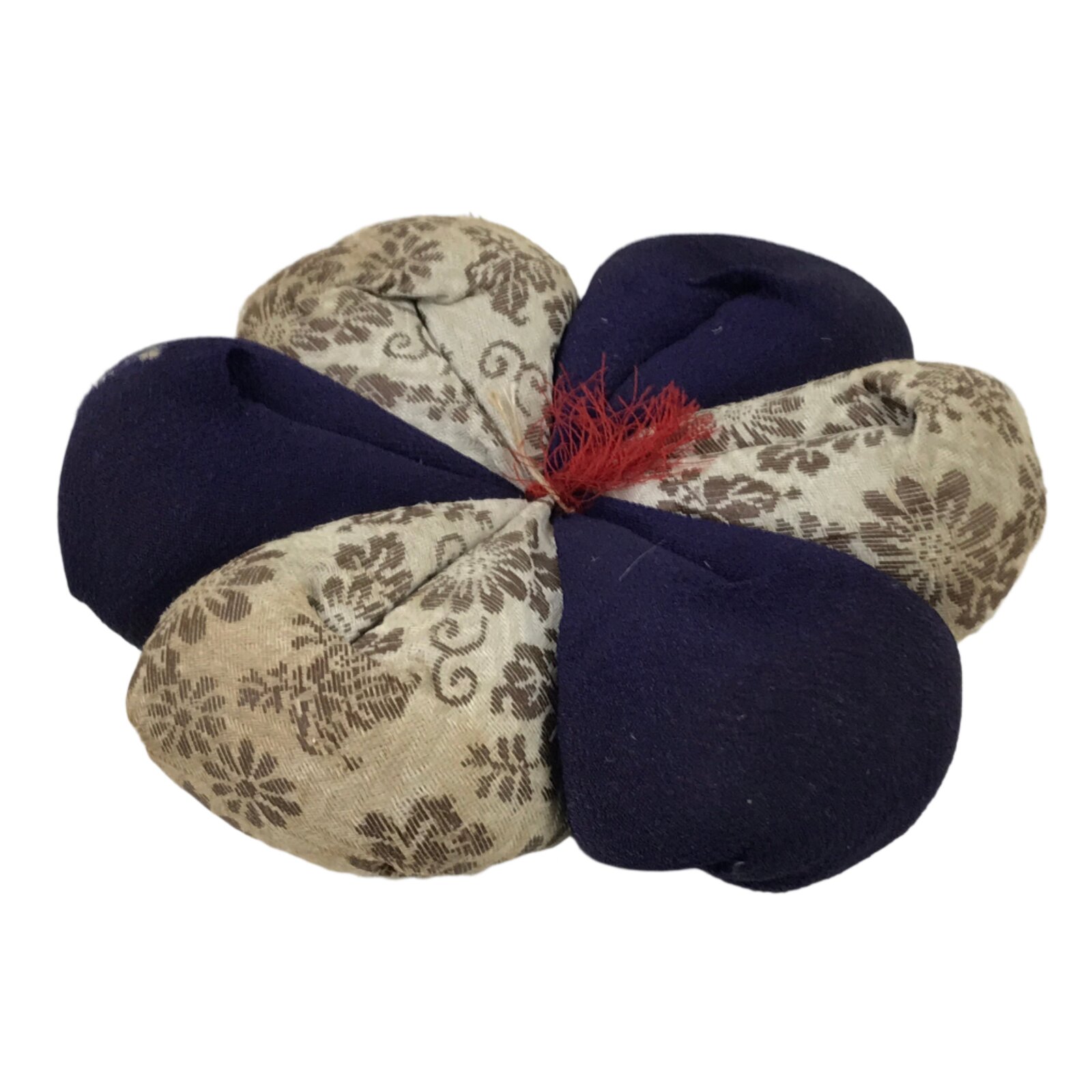 Japanese Buddhist Altar Orin Bell Singing Bowl Fabric Pillow Vtg Purple BA538