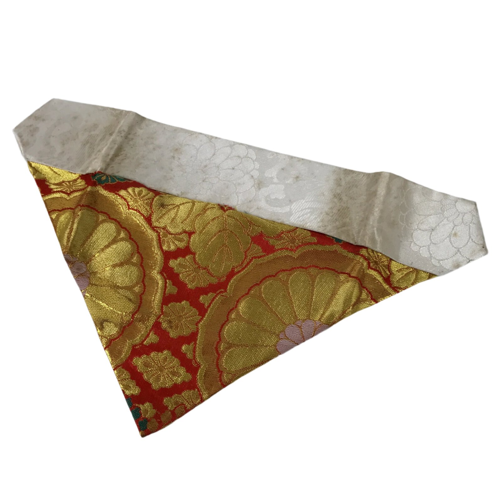 Japanese Buddhist Altar Silk Table Cloth Uchishiki Chrysanthemum Red Gold UC21