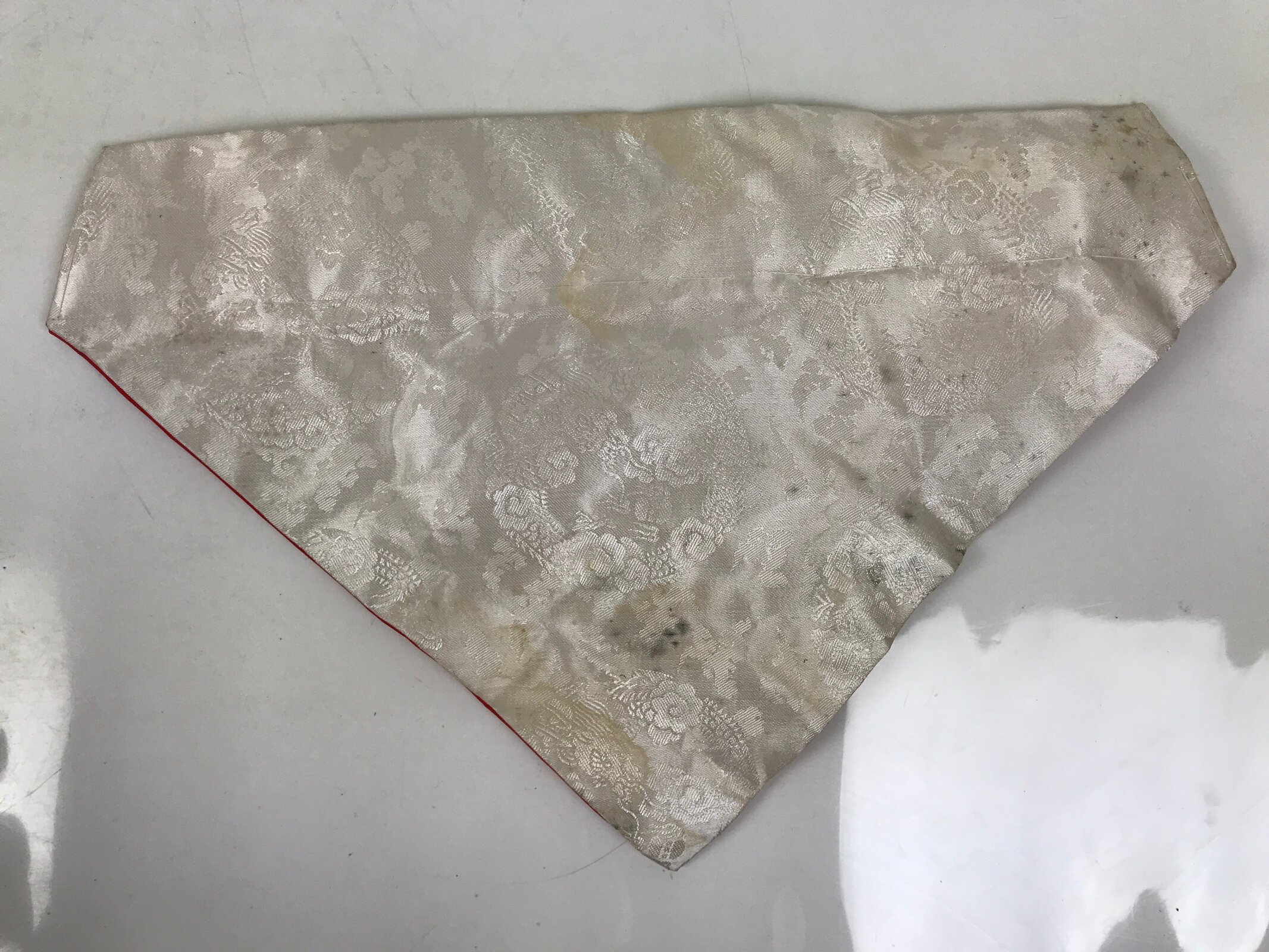 Japanese Buddhist Altar Silk Table Cloth Uchishiki Embroidered Floral Leaf UC32