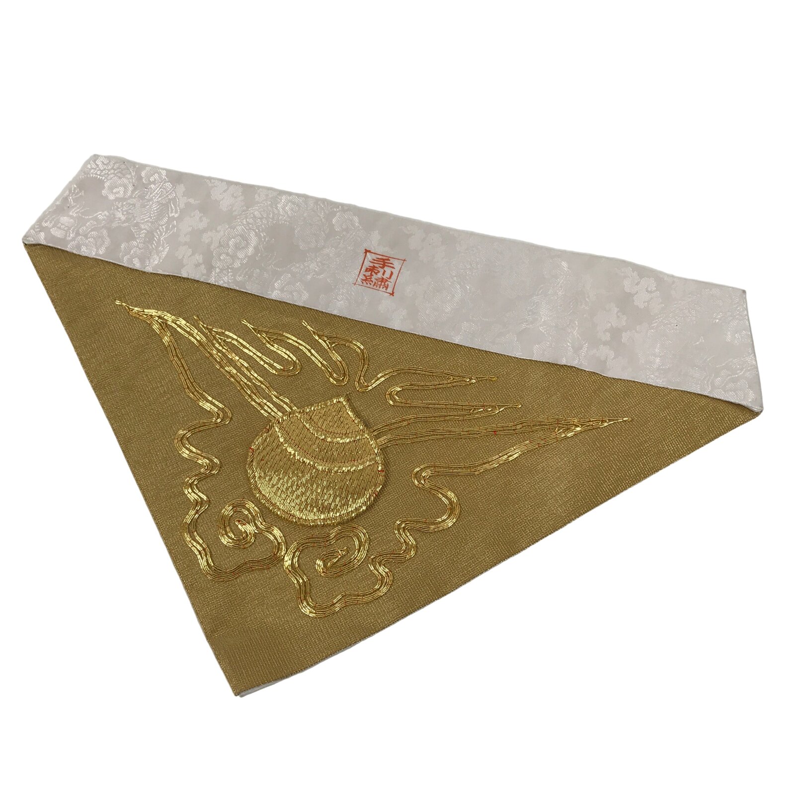 Japanese Buddhist Altar Silk Table Cloth Uchishiki Embroidered Gold Inari UC39