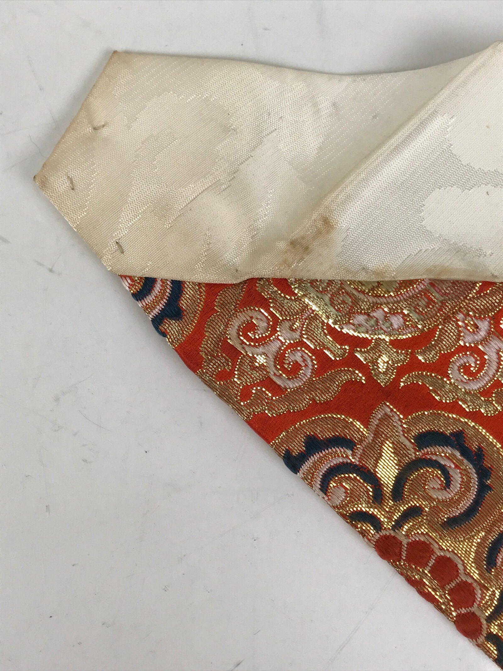 Japanese Buddhist Altar Silk Table Cloth Uchishiki Mandala Orange Gold UC25