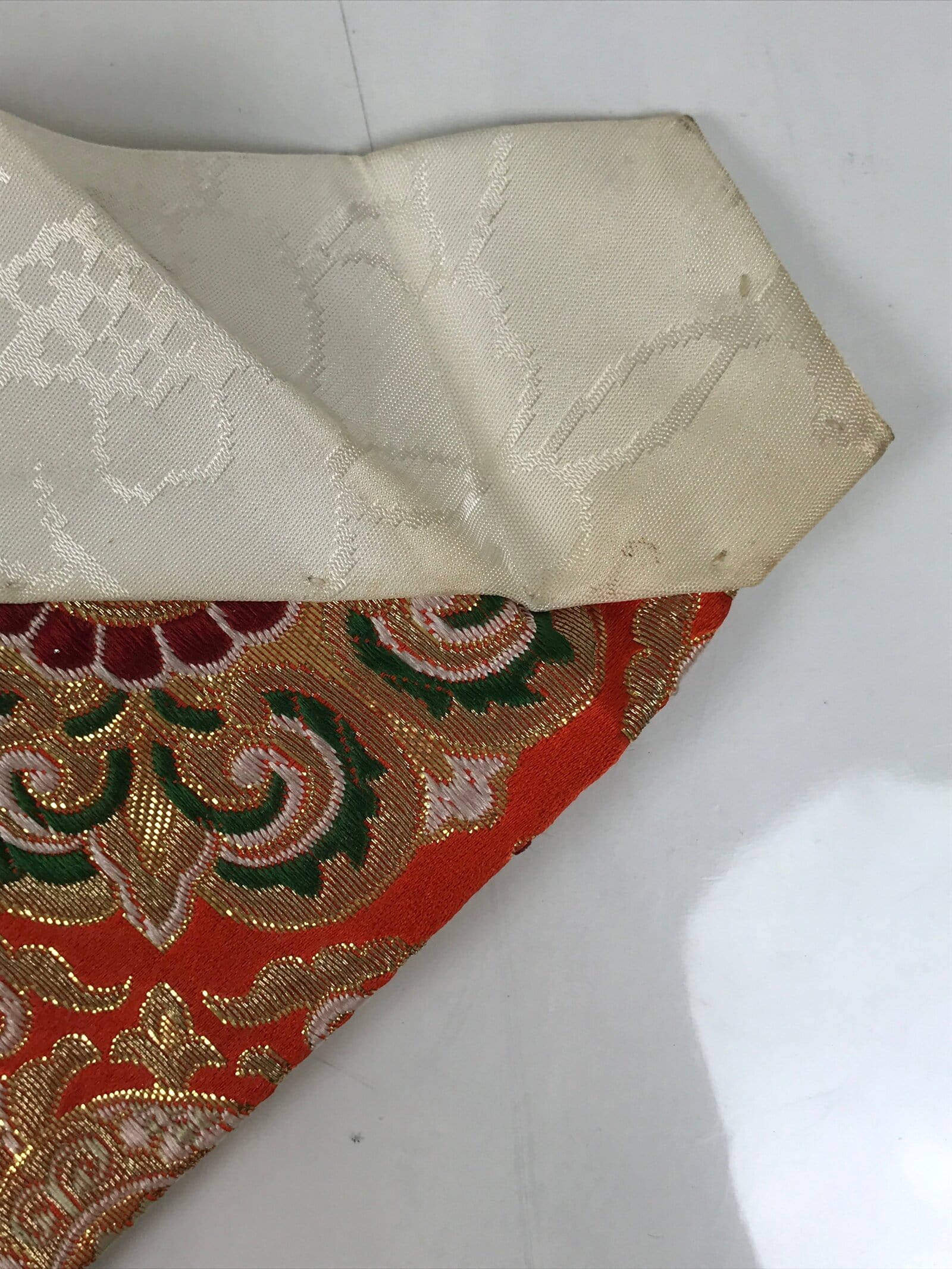 Japanese Buddhist Altar Silk Table Cloth Uchishiki Mandala Orange Gold UC25