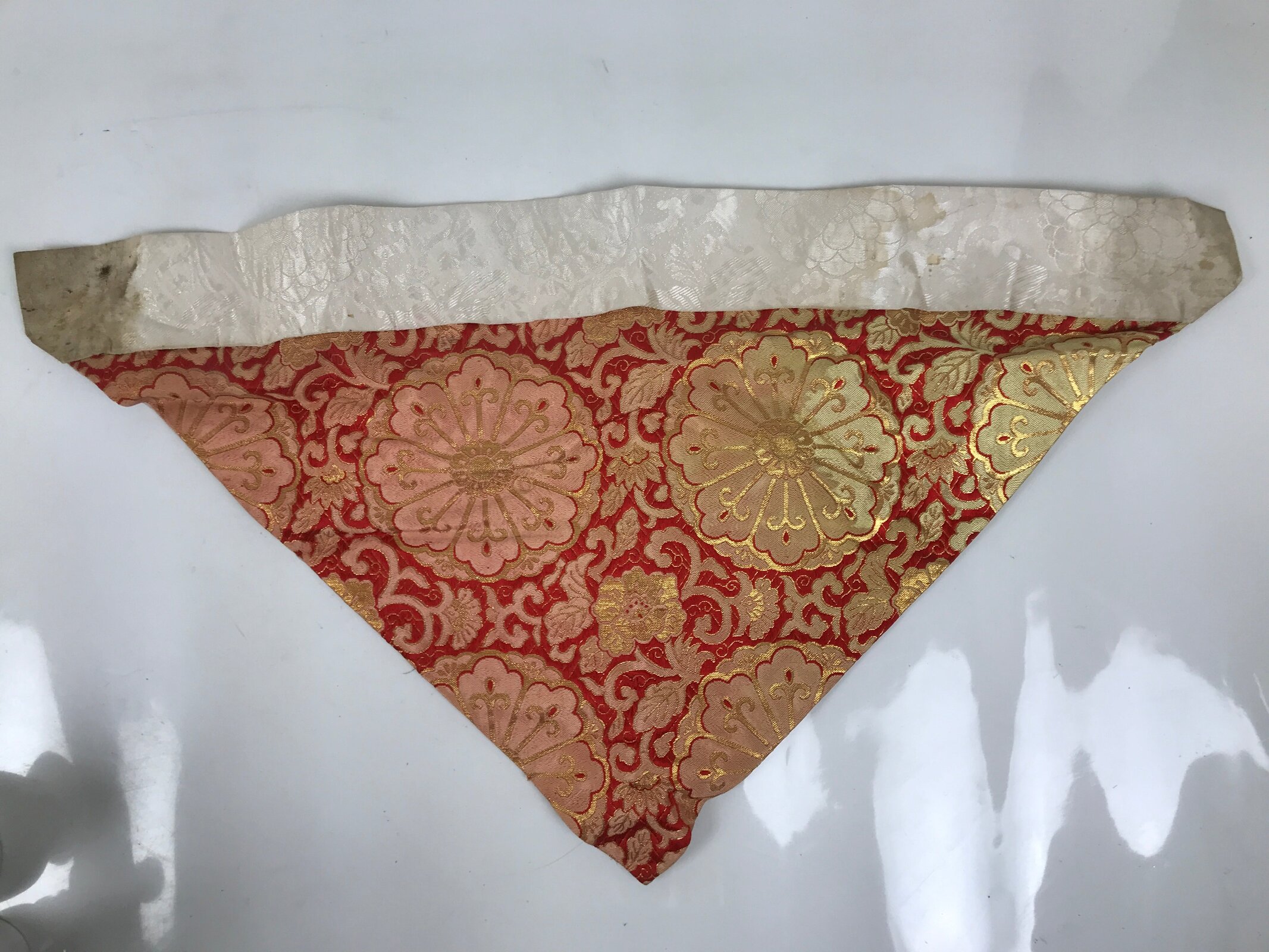 Japanese Buddhist Altar Silk Table Cloth Uchishiki Peony Mandala Embroidery UC33