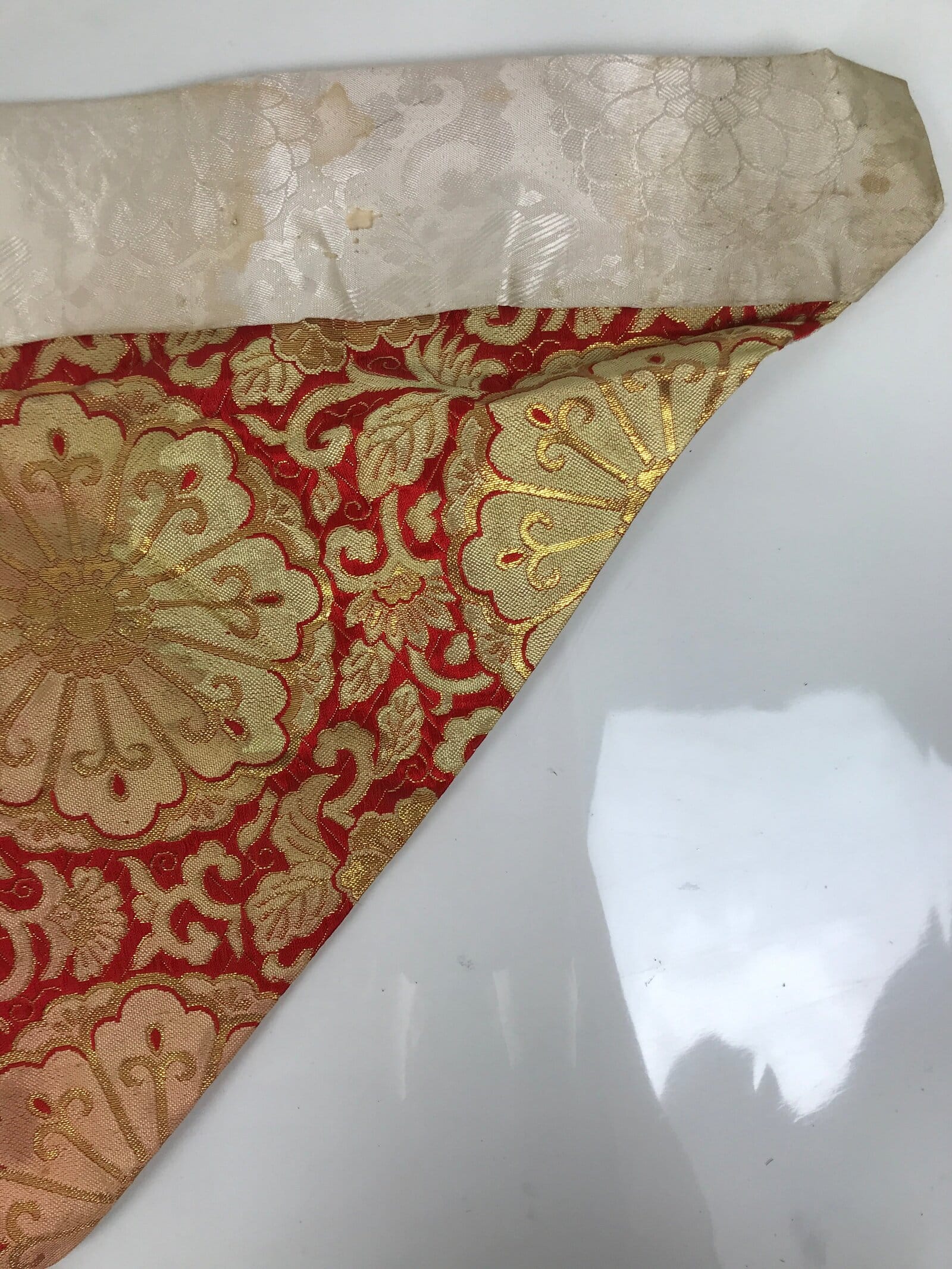 Japanese Buddhist Altar Silk Table Cloth Uchishiki Peony Mandala Embroidery UC33