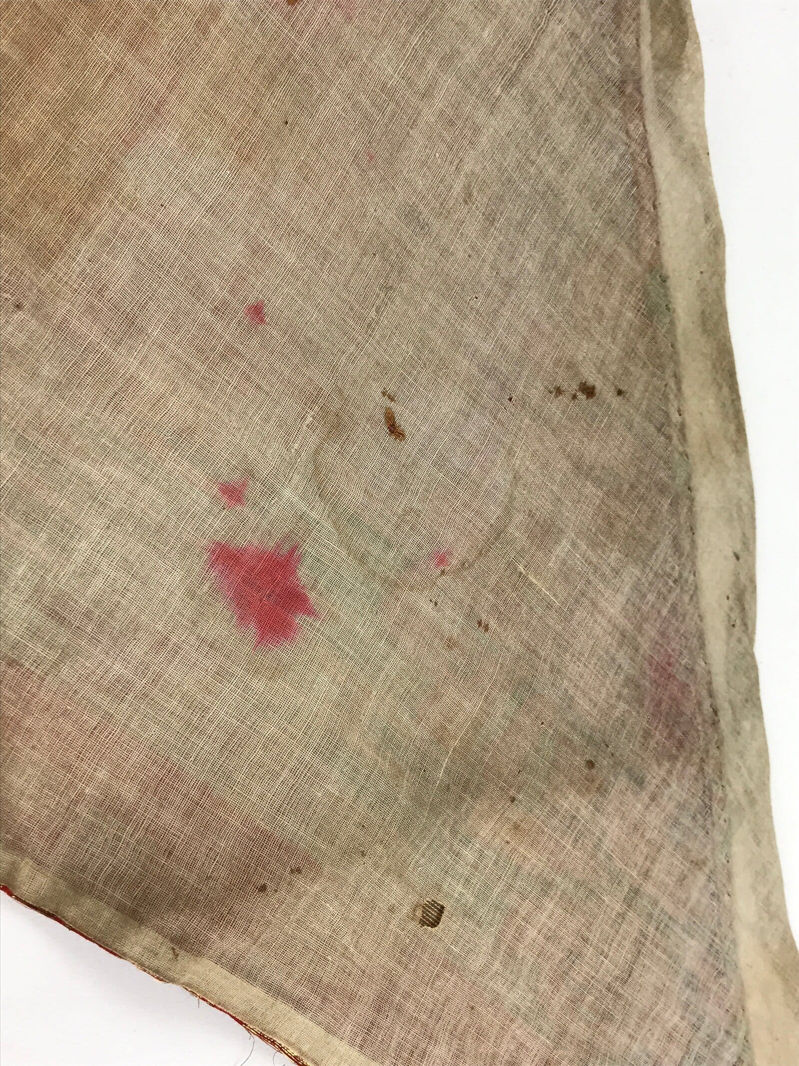 Japanese Buddhist Altar Silk Tablecloth Uchishiki Vtg Triangle Red Peony BA100