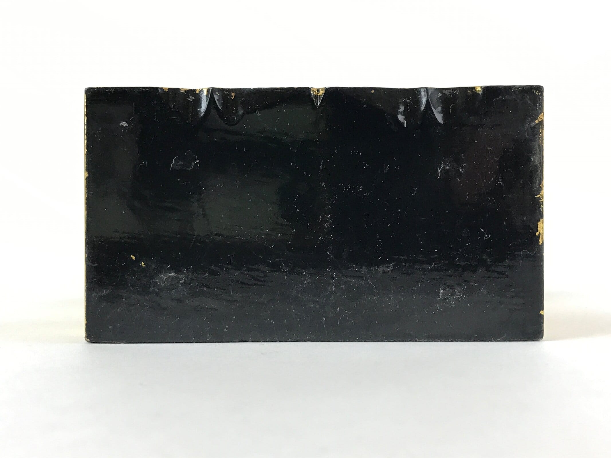 Japanese Buddhist Altar Spiritual Tablet Vtg Black Gold Lacquer Wood Ihai BA179