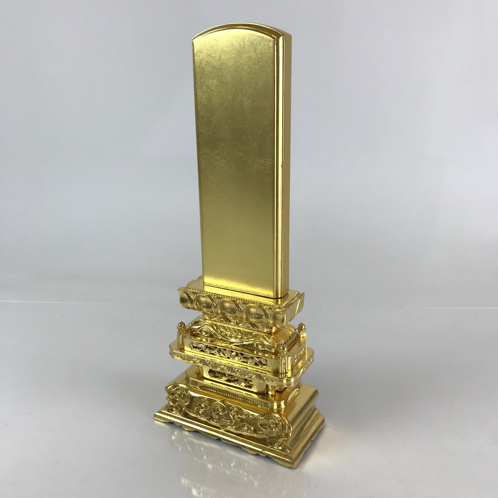 Japanese Buddhist Altar Spiritual Tablet Vtg Wood Unused Blank Ihai BU746