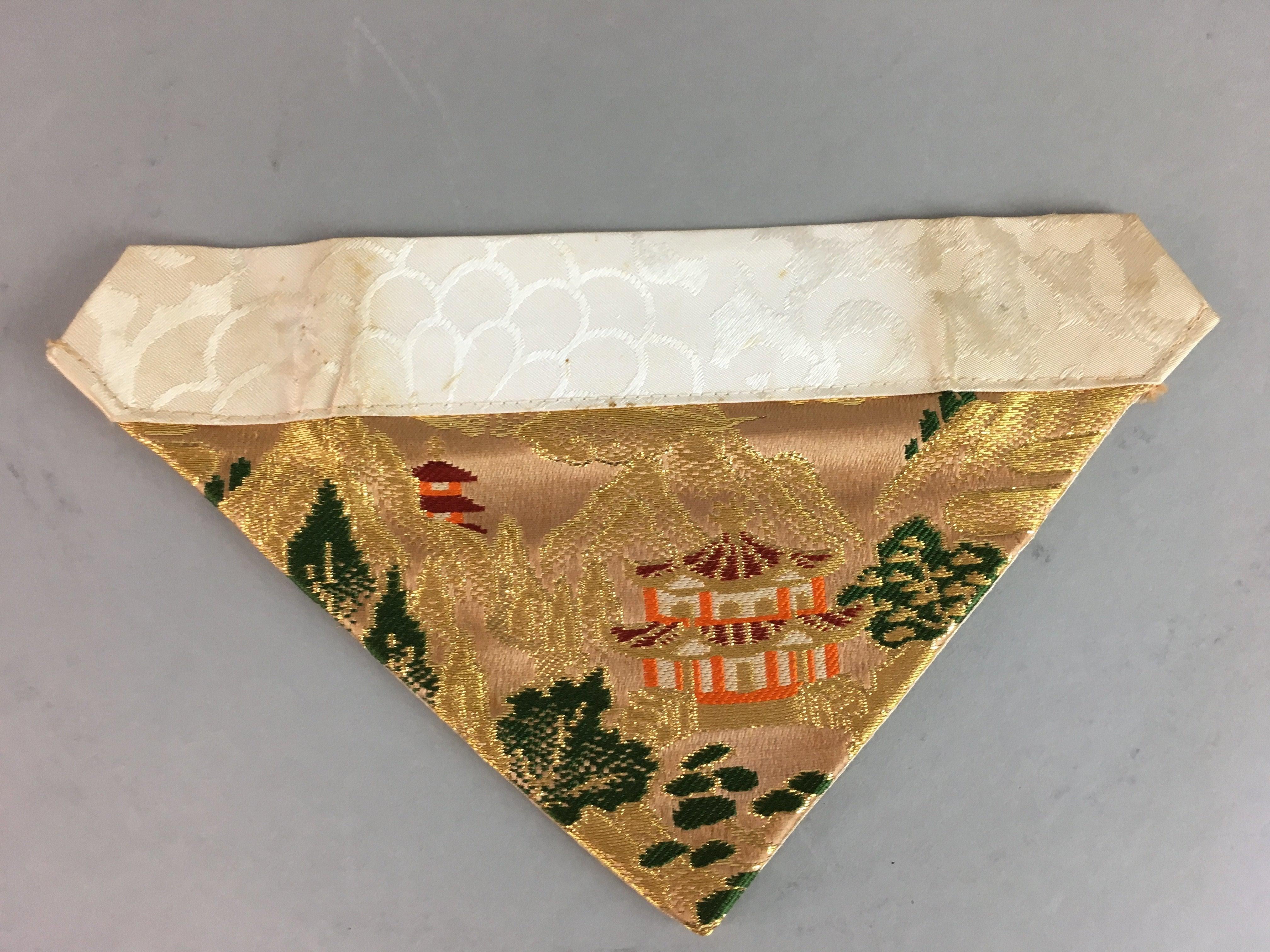 Japanese Buddhist Altar Table Cloth 24.5cm Uchishiki Gold Temple Kyozukue B775