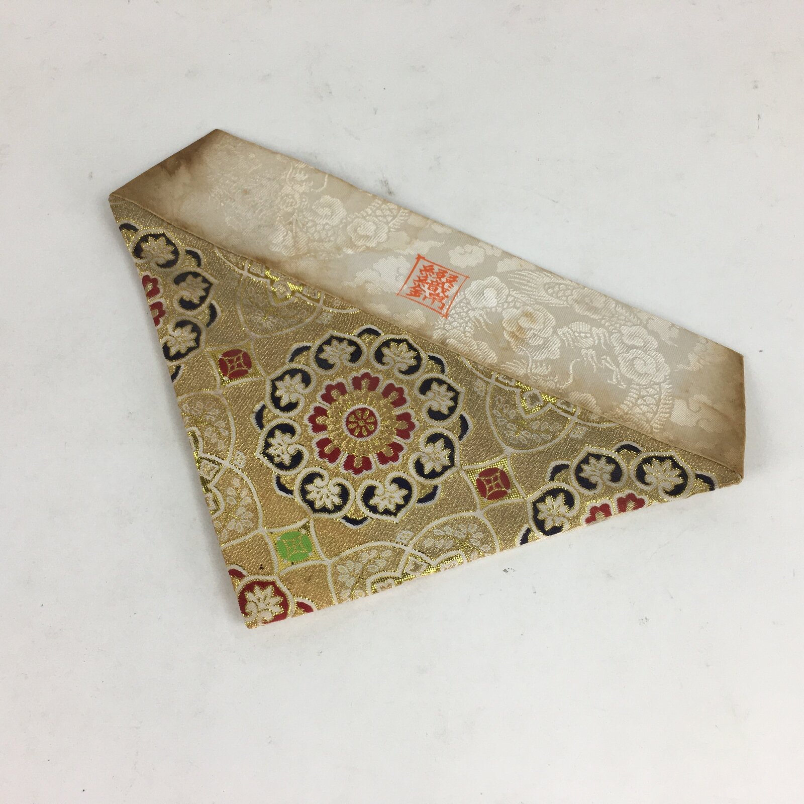 Japanese Buddhist Altar Table Cloth 28cm Uchishiki Triangle Flower Uwajoku BU646