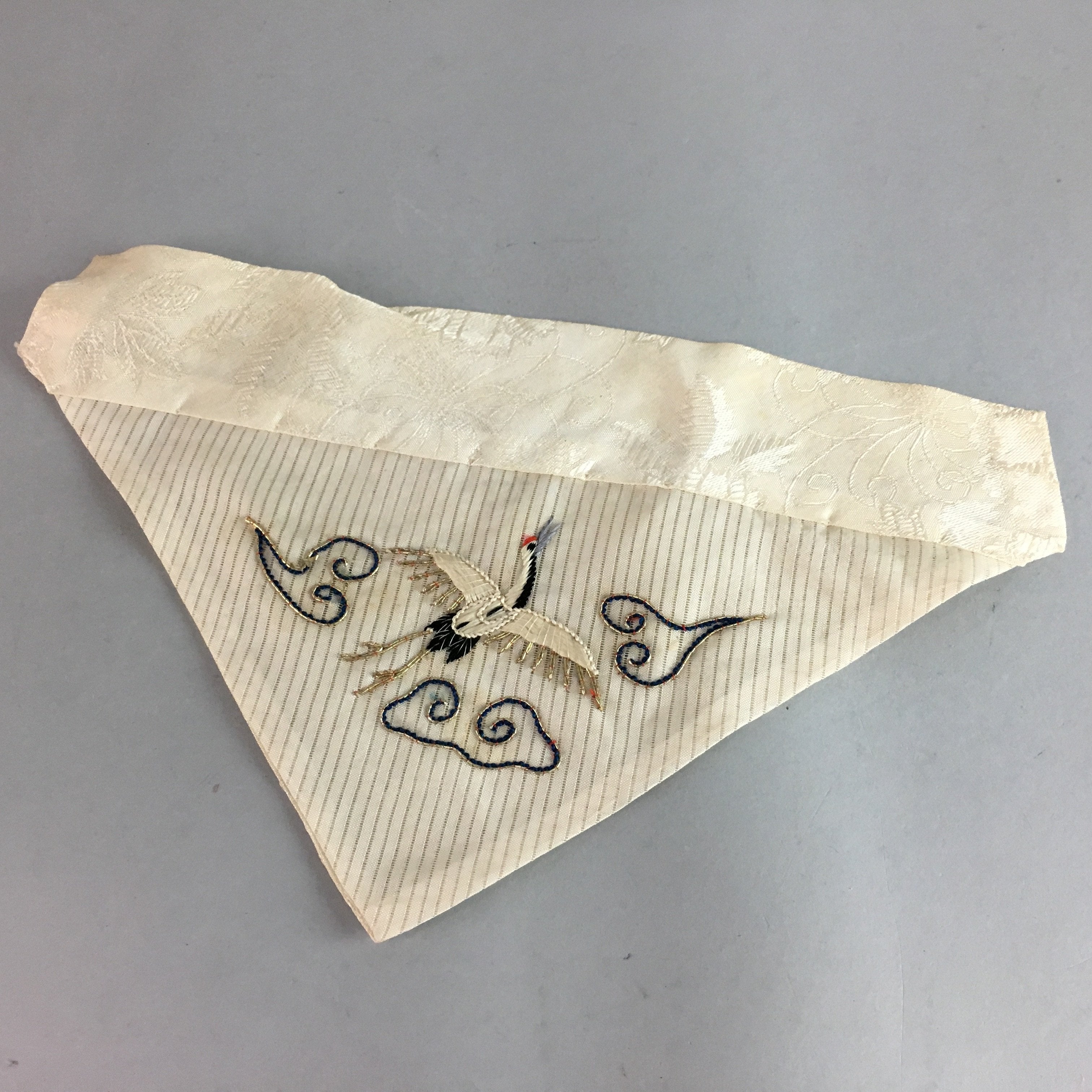 Japanese Buddhist Altar Table Cloth 31cm Uchishiki Kyozukue Crane Gold B802