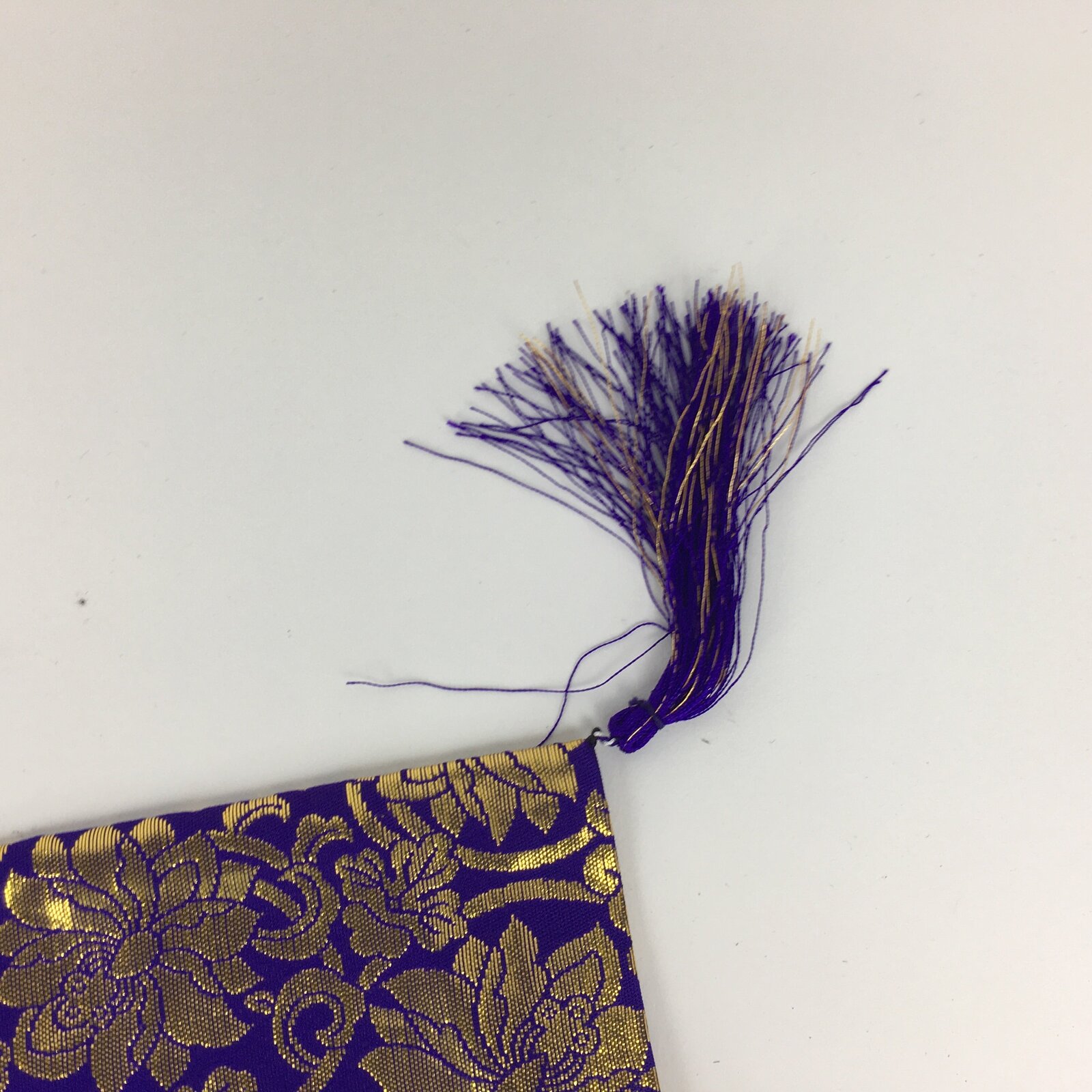 Japanese Buddhist Altar Table Cloth Vtg Uchishiki Square Saidan Gold Flower BU626