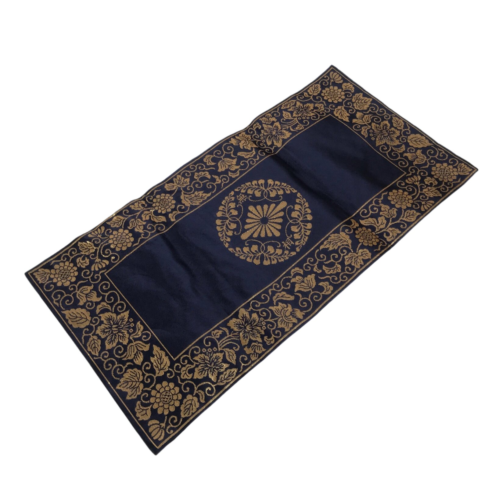Japanese Buddhist Altar Table Silk Cloth Uchishiki Rectangle Kyozukue Mon BA609
