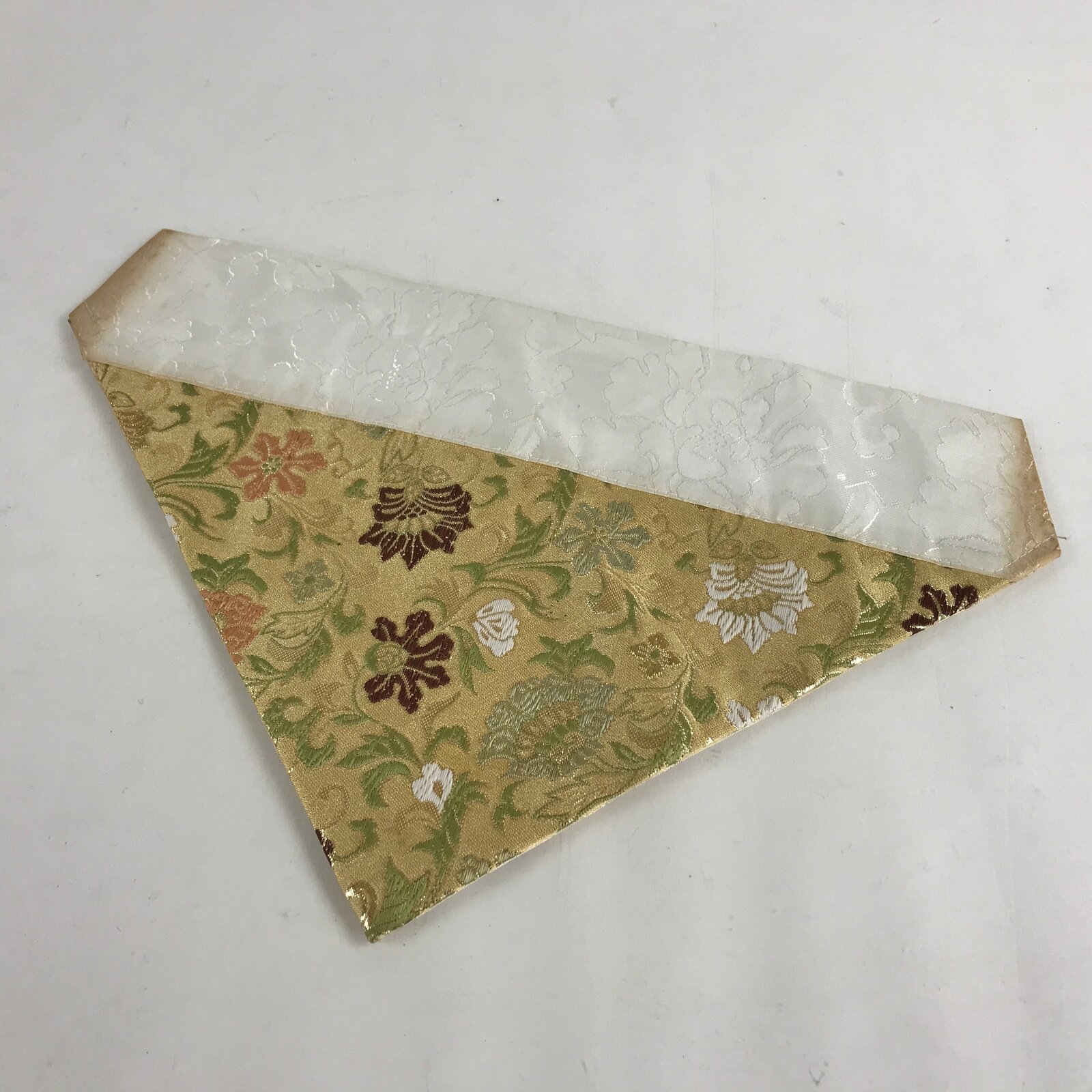 Japanese Buddhist Altar Tablecloth Uchishiki Vtg Triangle Uwajoku Maejyoku BU847