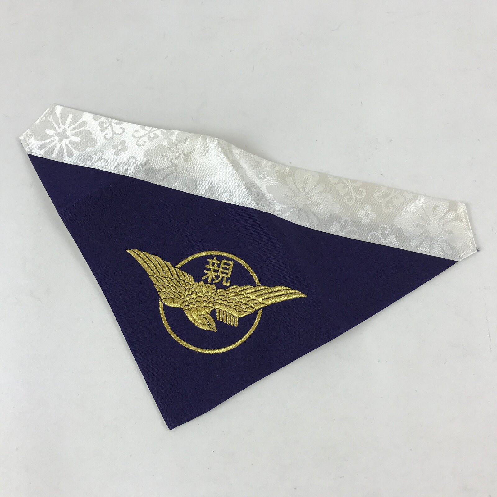 Japanese Buddhist Altar Tablecloth Vtg Silk Uchishiki Triangle Purple BA84