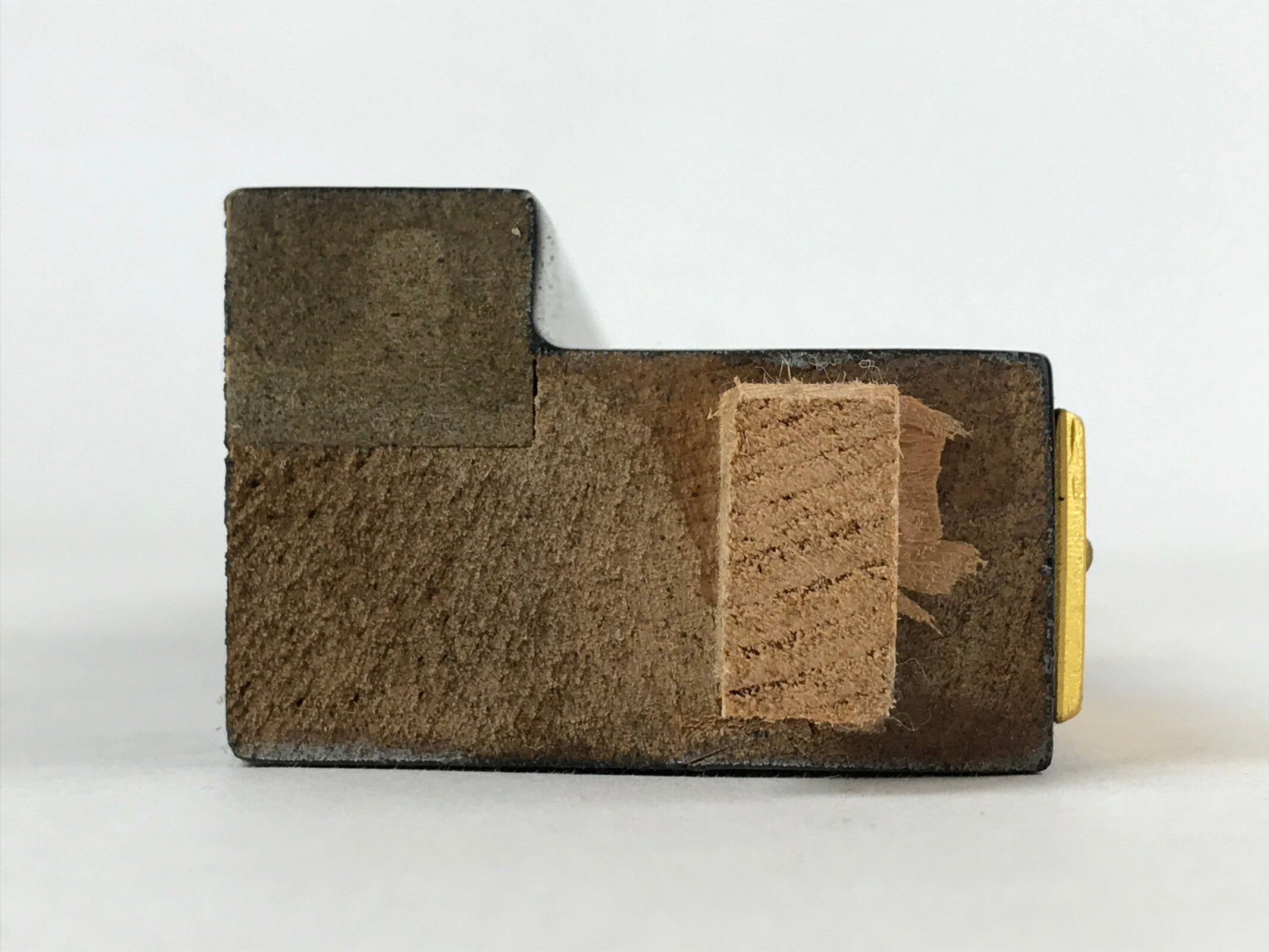 Japanese Buddhist Altar Wooden Lacquered Border Part Vtg Brass Metal Gold BA237