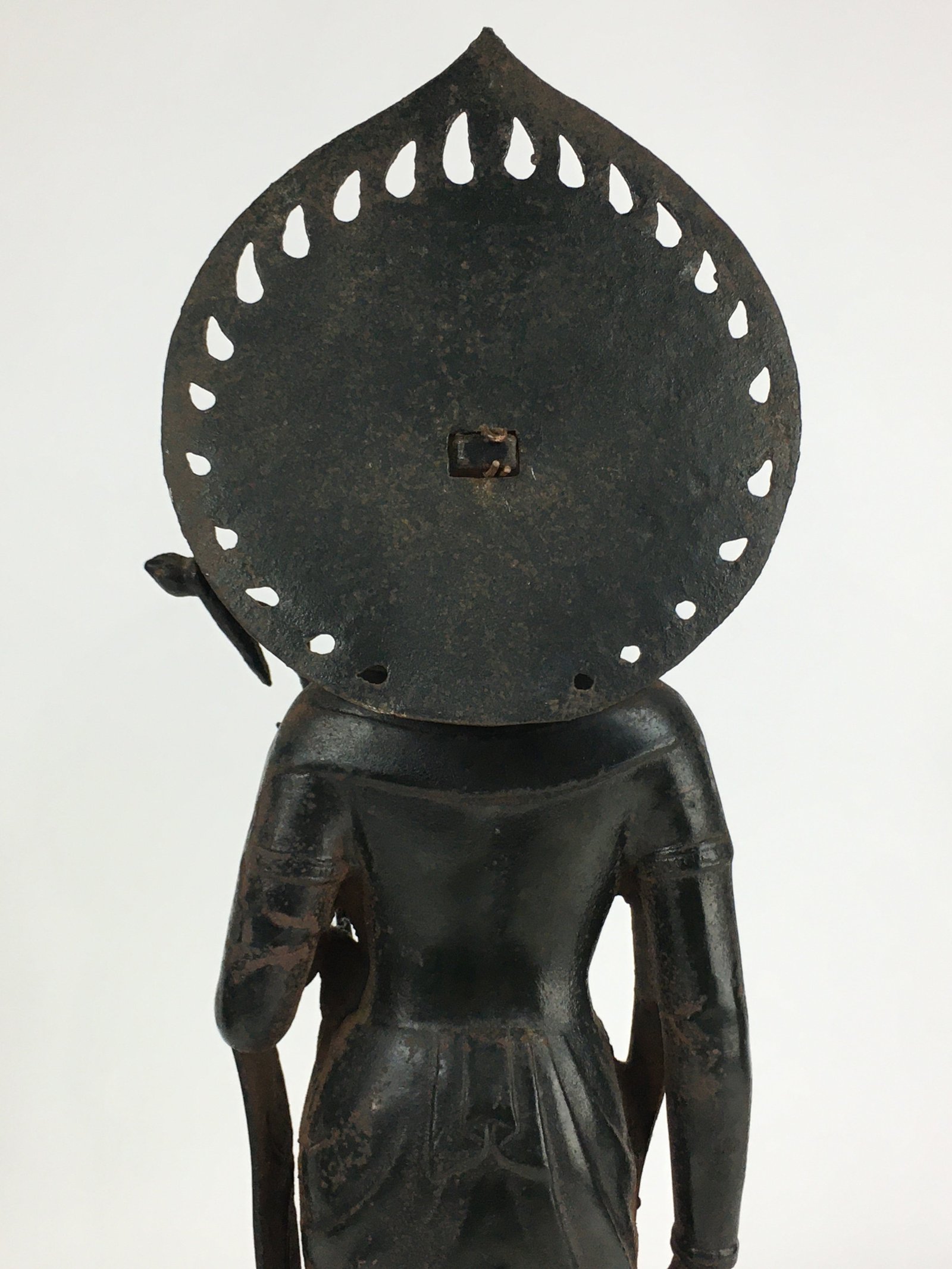 Japanese Buddhist Art Kannon Bosatsu Iron Statue Vtg Tetsu BD804