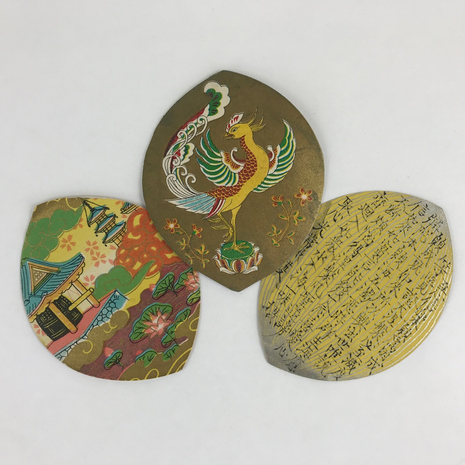 Japanese Buddhist Art Petal Sange Paper Vtg Lucky Charm Memorial Service BU897