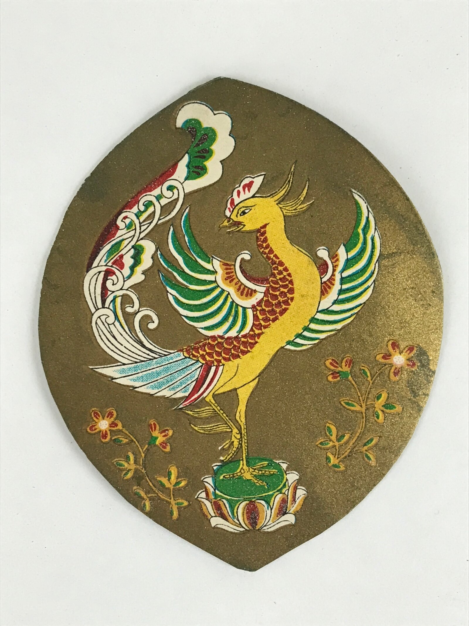 Japanese Buddhist Art Petal Sange Paper Vtg Lucky Charm Memorial Service BU897